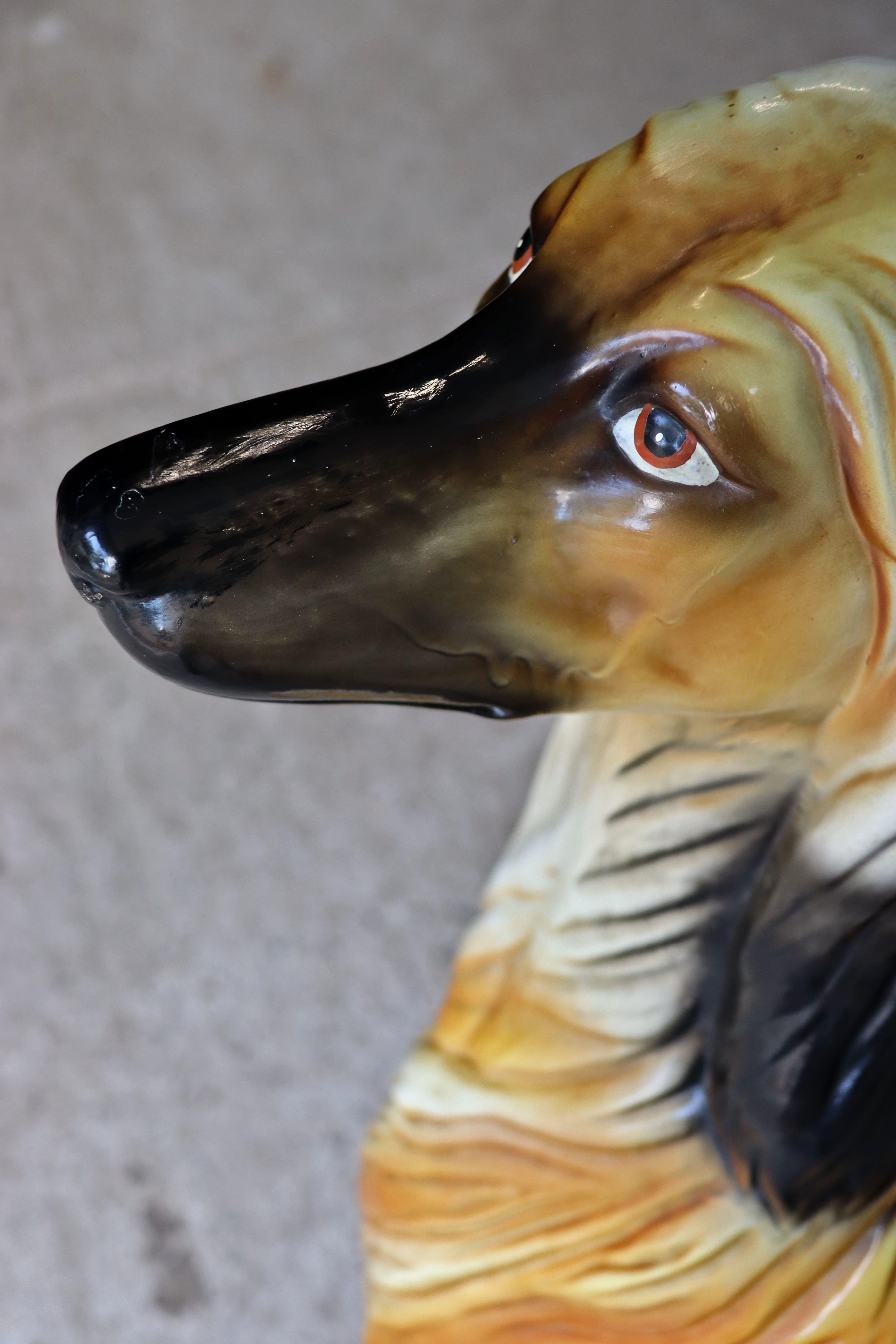 Saluki Lévrier - Céramique - Statue - 1980 en vente 14