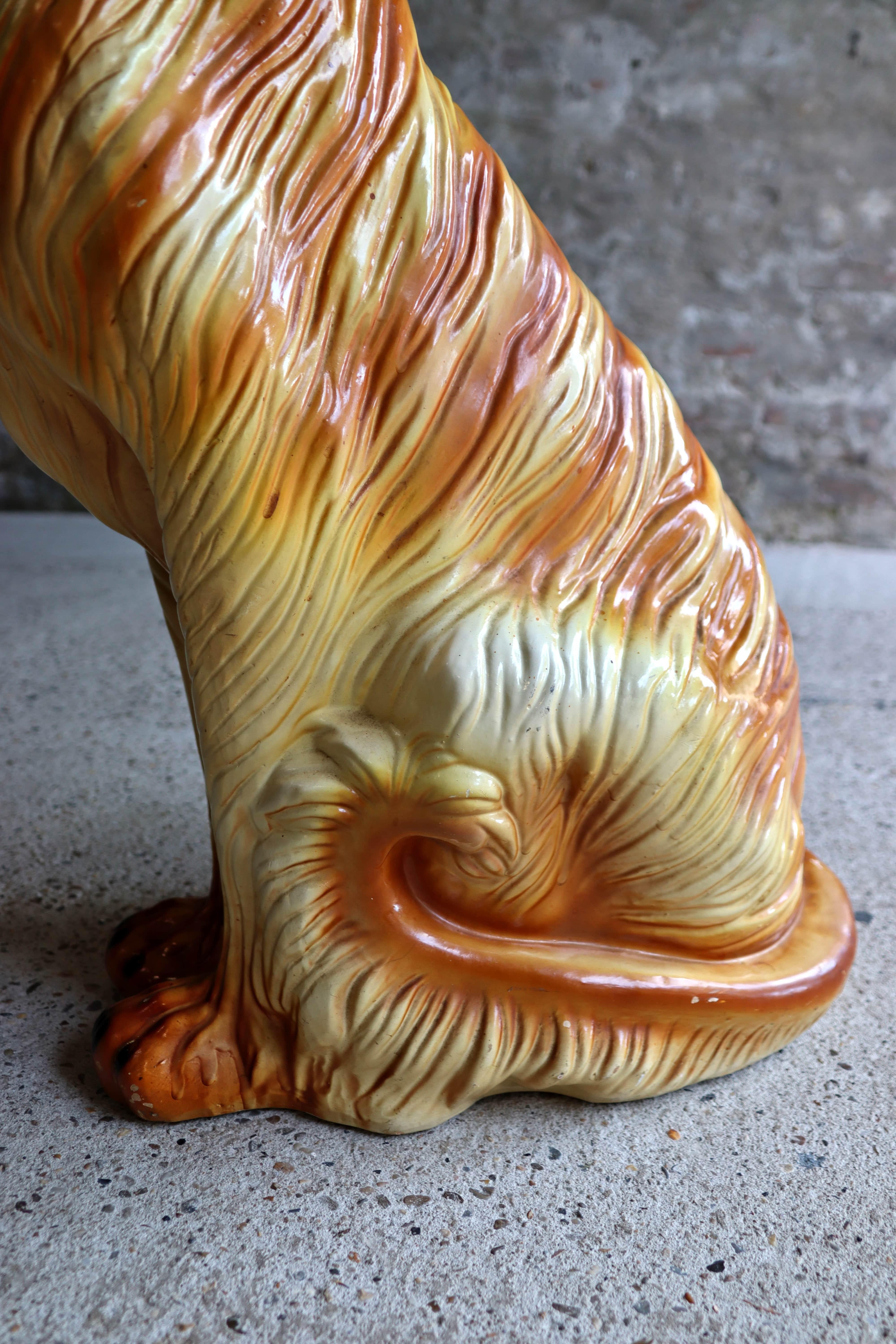 Saluki Windhund - Keramik - Statue - 1980er Jahre im Angebot 4