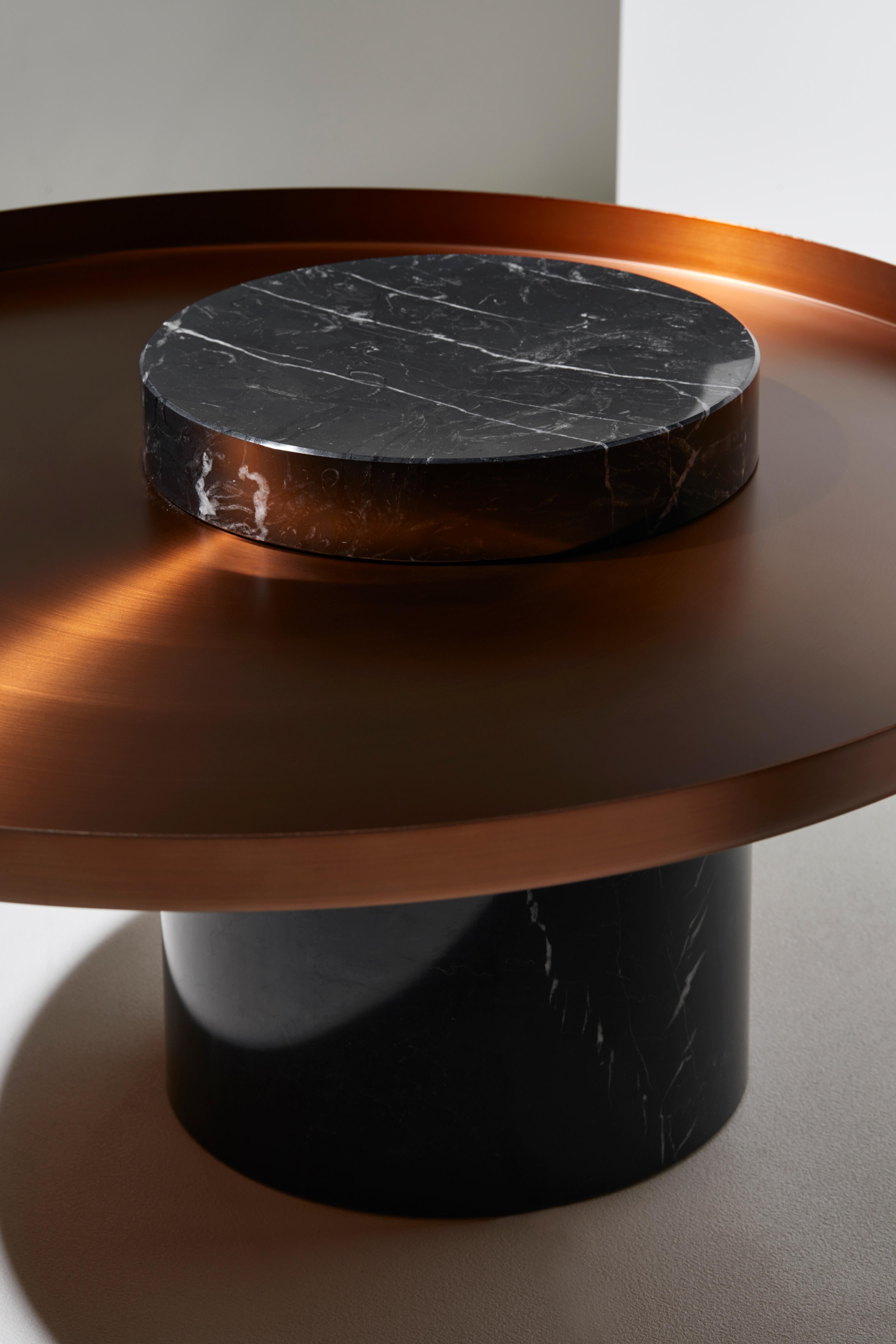Modern Salute, Low Marquina & Copper by Sebastian Herkner for La Chance For Sale