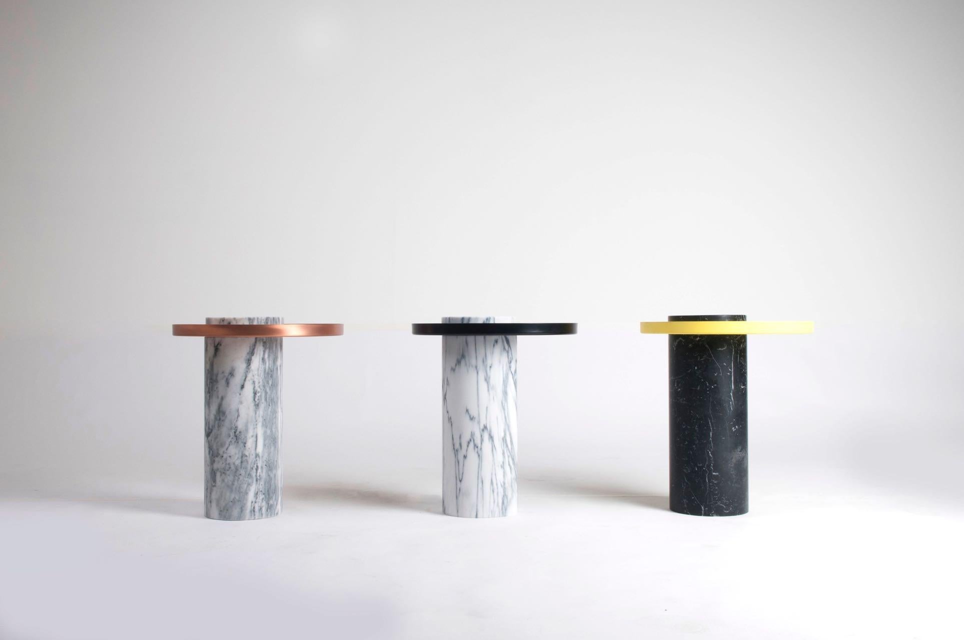 Salute is a family of tables mixing marble and metal for a high visual impact. As an occasional table, Salute is the perfect companion to your iconic armchair or next to a comfy sofa, with its clean lines and yet strong personality.As a combination