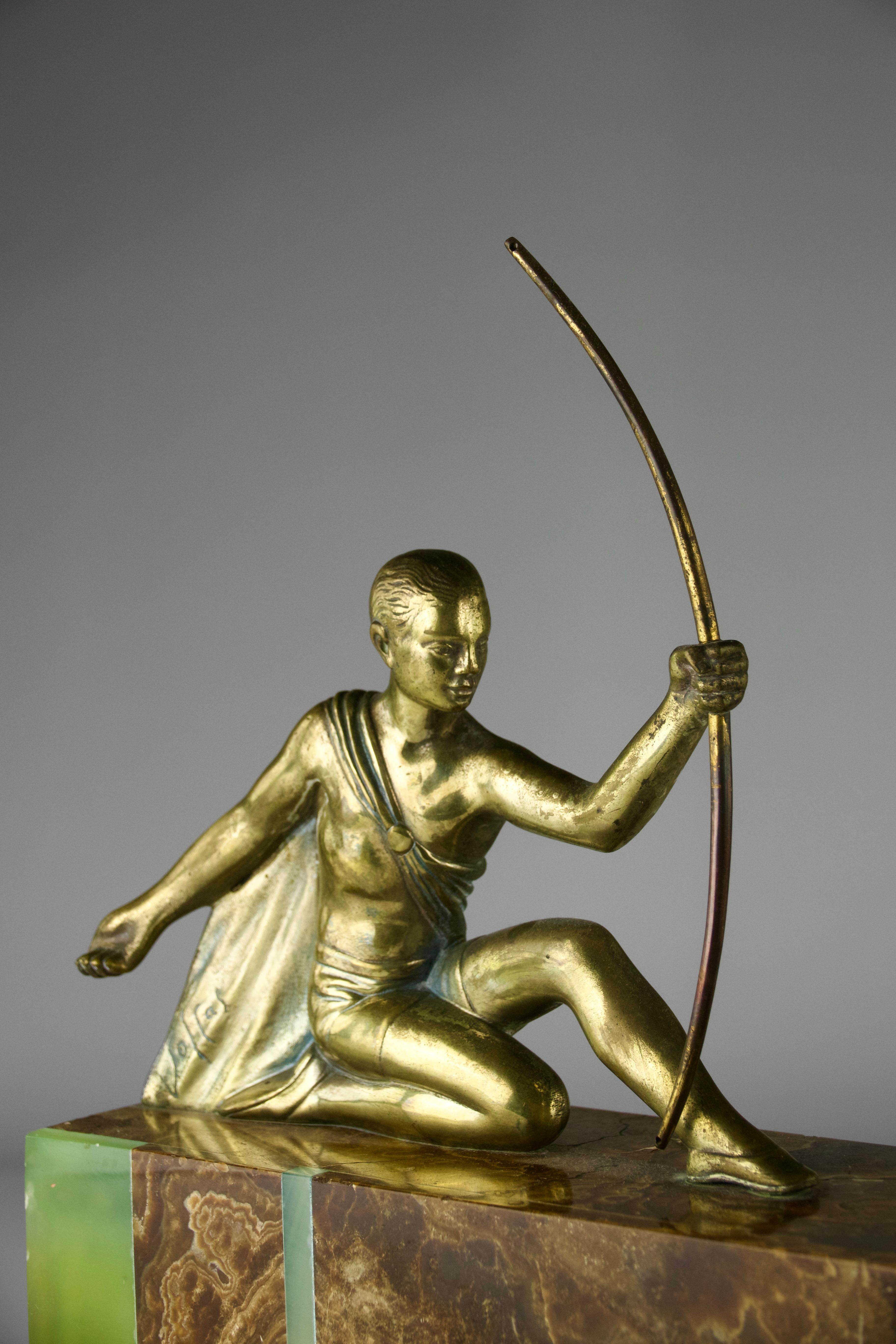 Bronze Salvado Voltas, « la chasse », Espagne, période Art Déco des années 1920 en vente