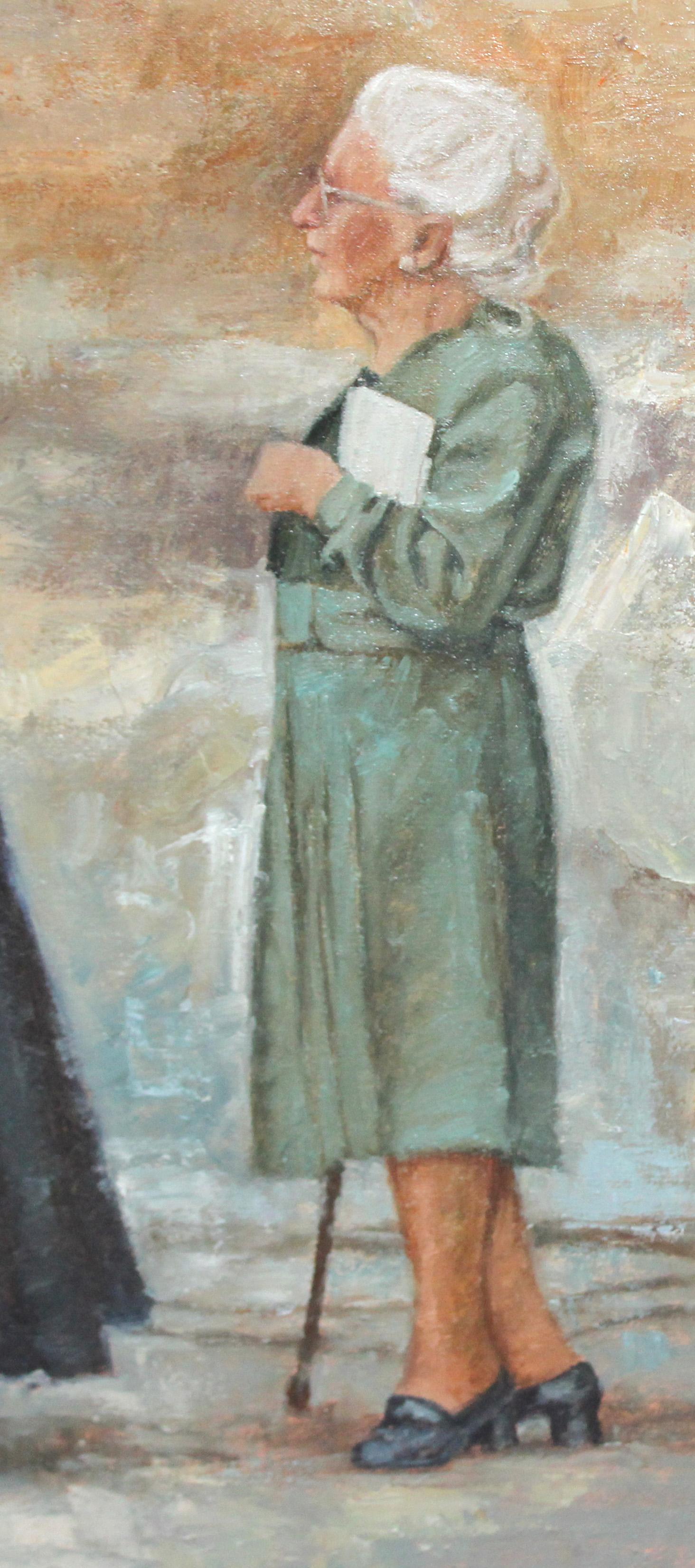 Das Werk wurde von der Künstlerin in der unteren Hälfte im Jahr 1981 angefertigt.

Se presenta bien enmarcada la pintura

El estado de la obra se puede ver, es bueno

Maße des Werks: 81 x 100 cm.

Maße der Marke: 110 x 130