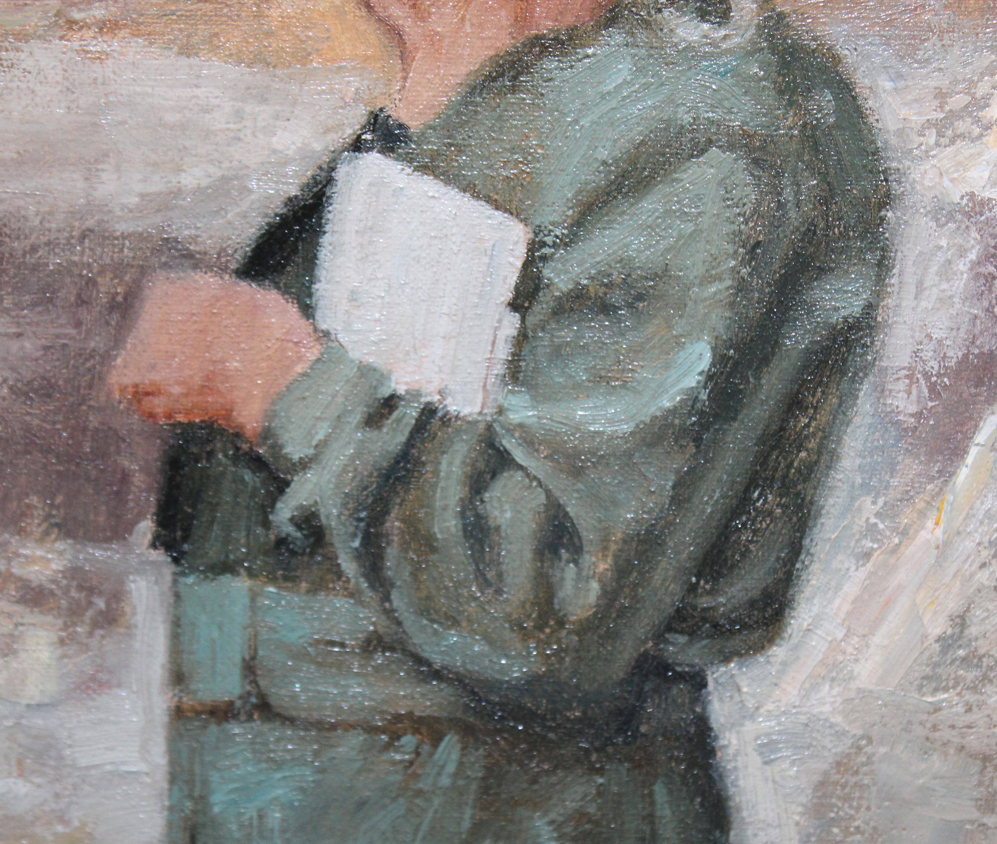 Óleo sobre tela - Los consejos del Sacerdote im Angebot 2