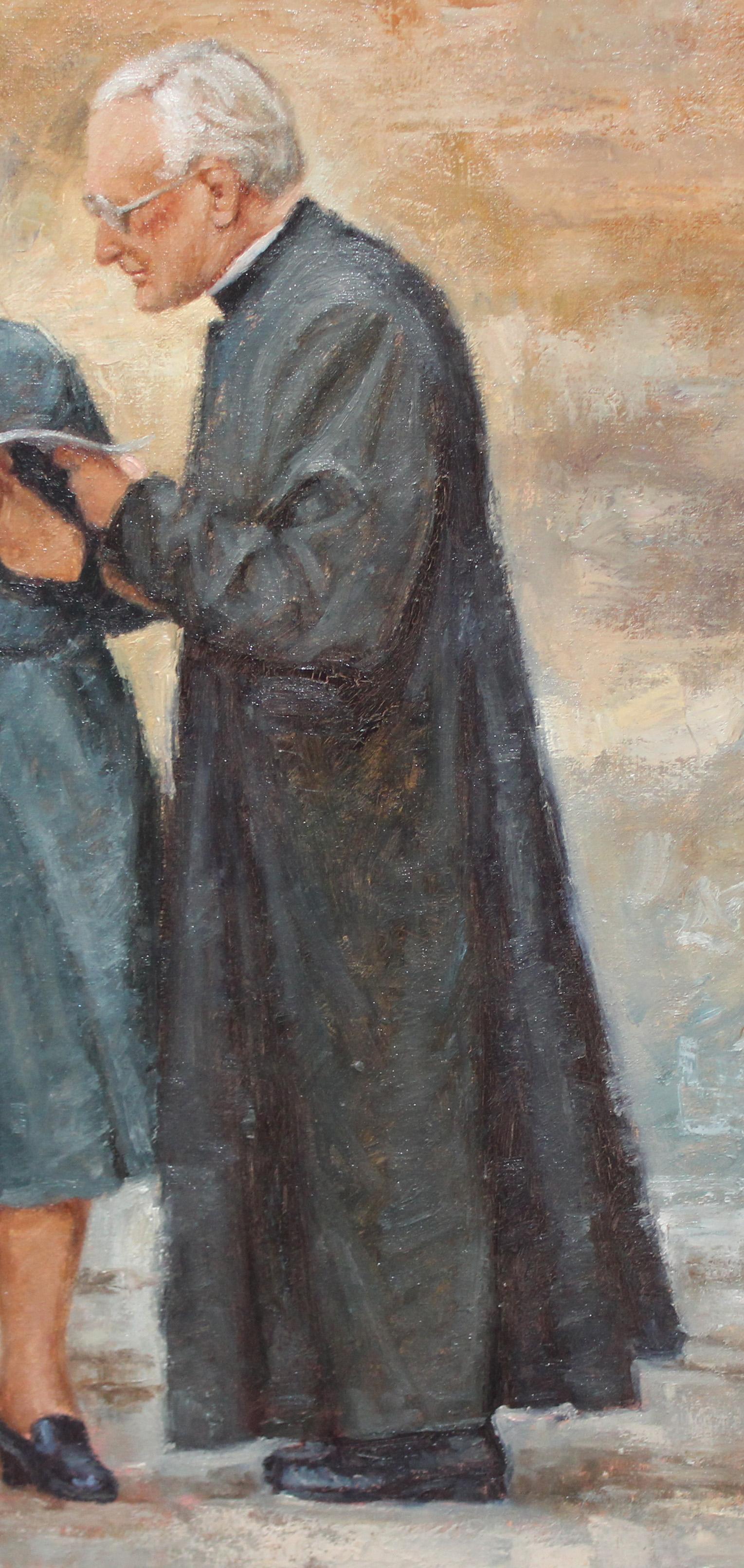 Óleo sobre tela - Los consejos del Sacerdote im Angebot 4
