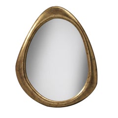 Salvador Salvador, Wandspiegel aus Holz mit Blattgold im Art-Deco-Stil von Spini Firenze