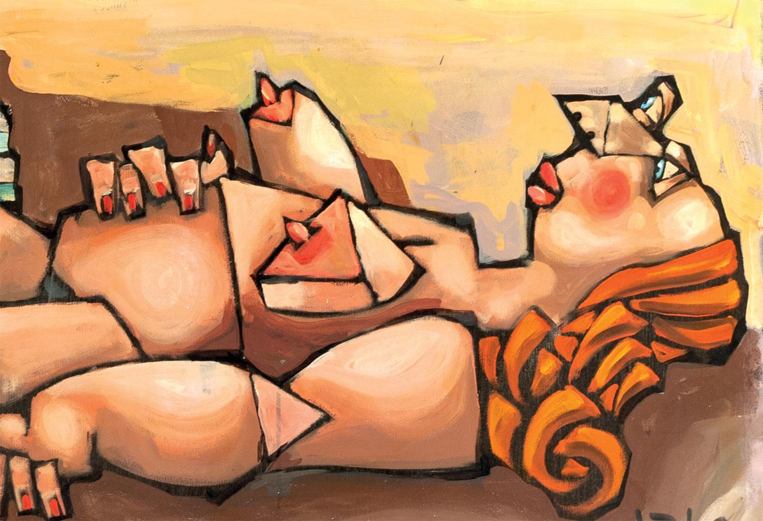 Colloquio senza successo - Salvador Aulestia (1915-1994) - acrylique sur toile en vente 3
