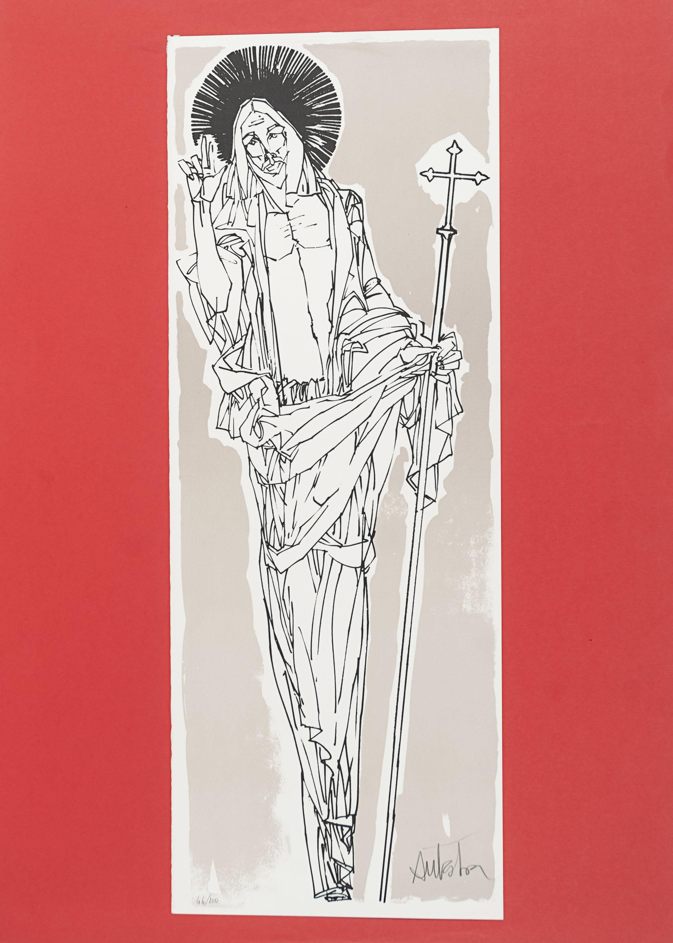 Blessing Christ – Salvador Aulestia (1915-1994) – Lithografie 76/100