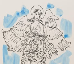 San Gabriele Arcangelo - Salvador Aulestia (1915-1994) - litografia