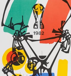 Campione del mondo di calcio - Salvador Aulestia (1915-1994) - litografia 17/99