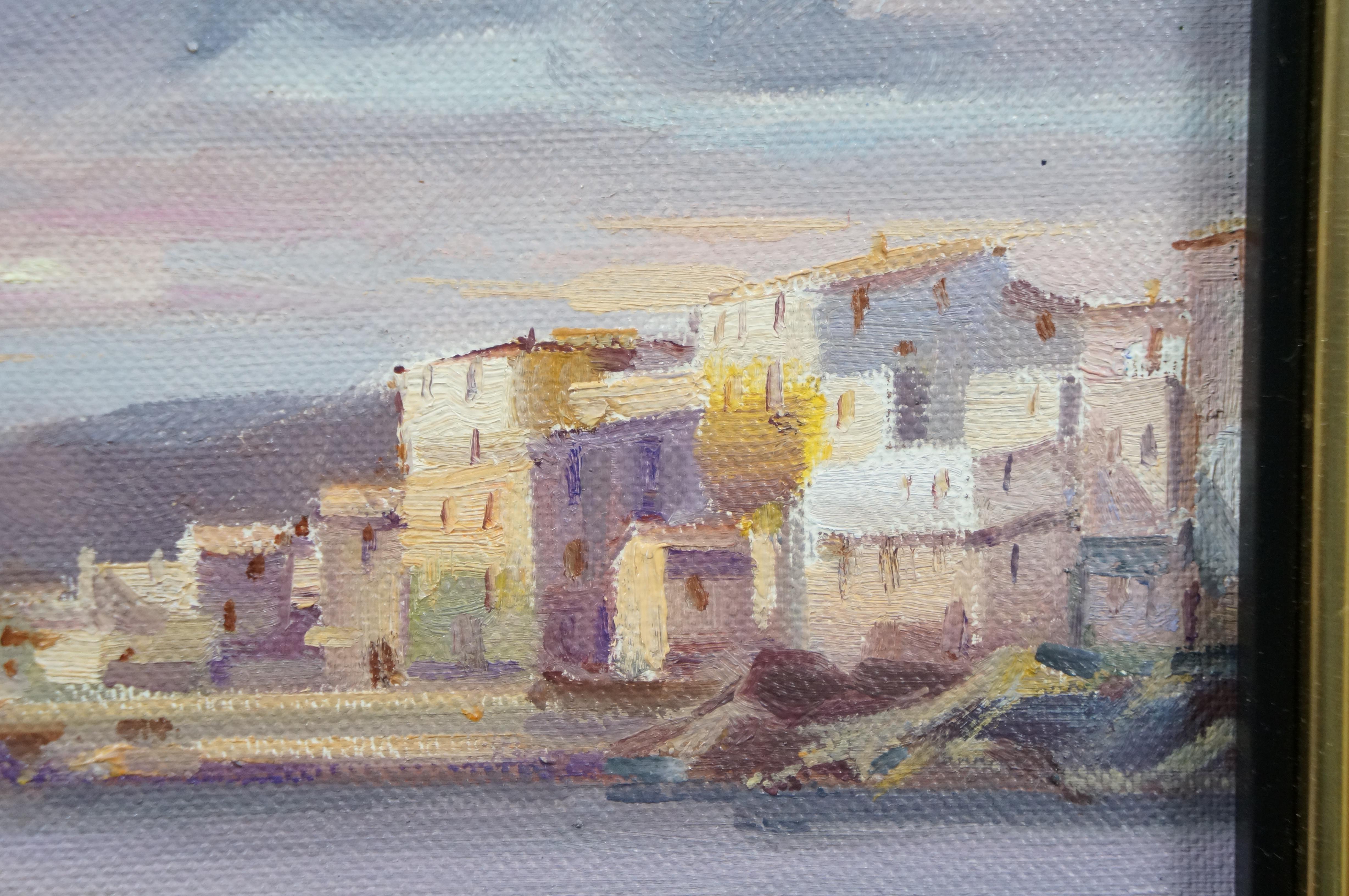 Salvador Caballero 'Costa Brava' Küstenlandschaft Seelandschaft Hafen Gemälde 22