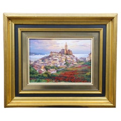 Salvador Caballero Mar de Tarde Cadaques Spain Seascape Oil Painting 22"