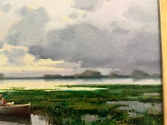 Cazadores Meditano En La Albufera Lago (Chasseurs méditant sur le lac Albufera)