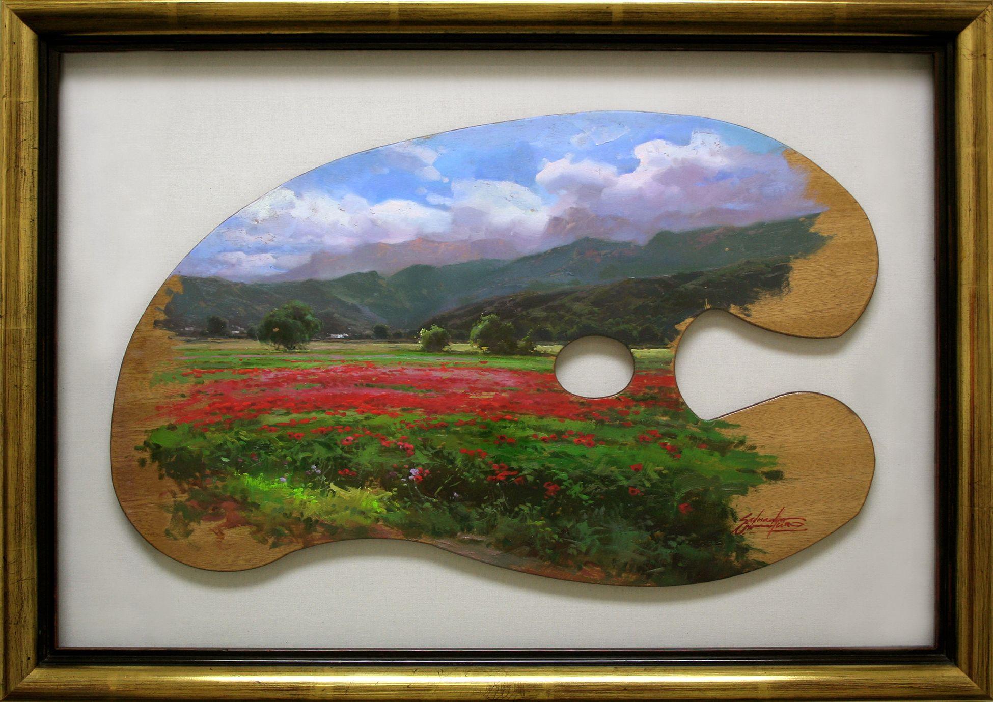 Salvador Caballero  Landscape Painting - Primavera (Spring)