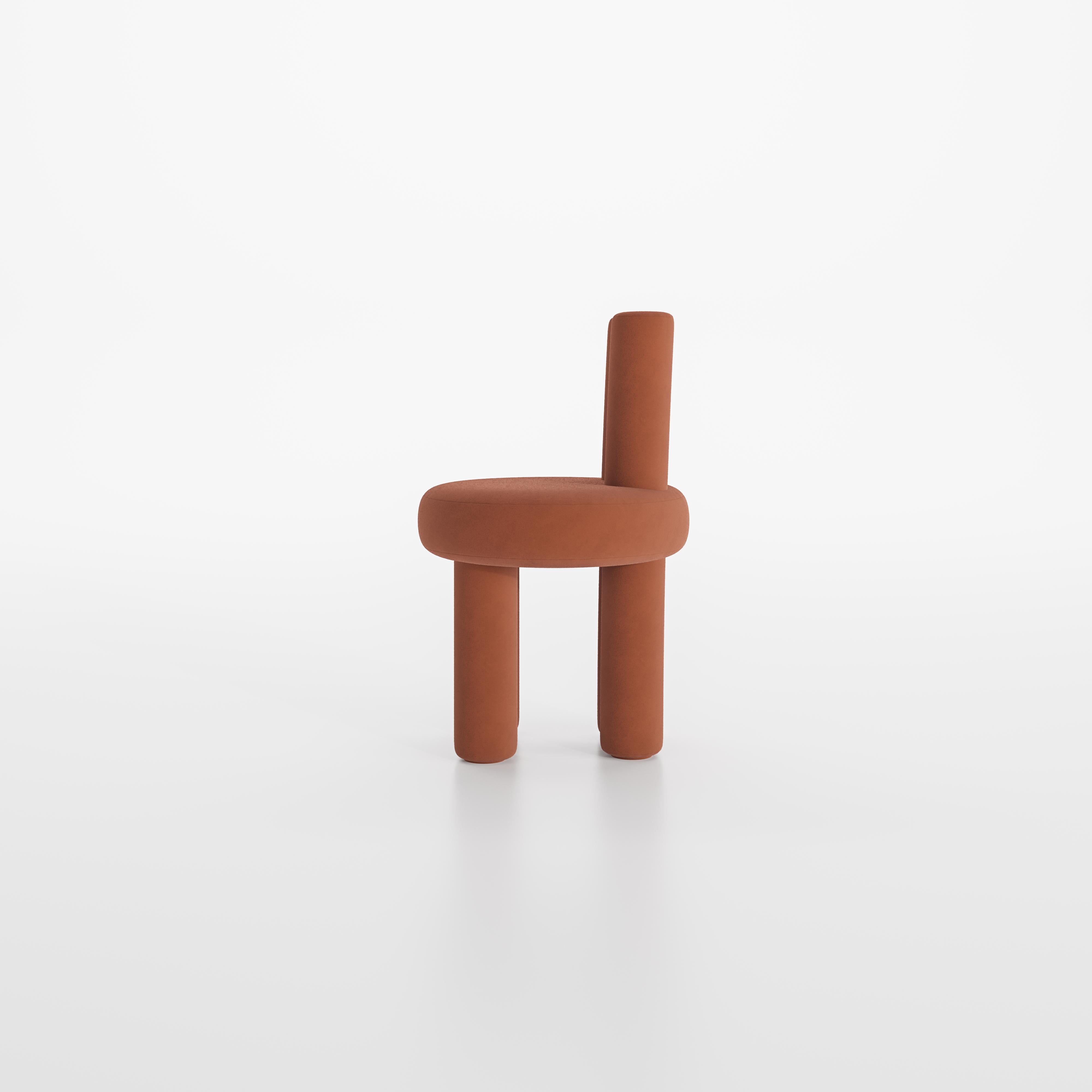 Post-Modern Salvador Chair Terracotta Velvet