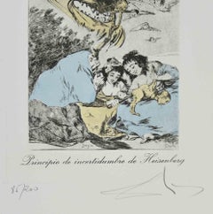 Principio de Incertidumbre de Heisenberg - Etching, Drypoint and Pochoir  - 1977