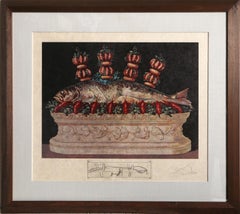 Les Panaches Panaches, Surrealist Lithograph with Engraving by Salvador Dali