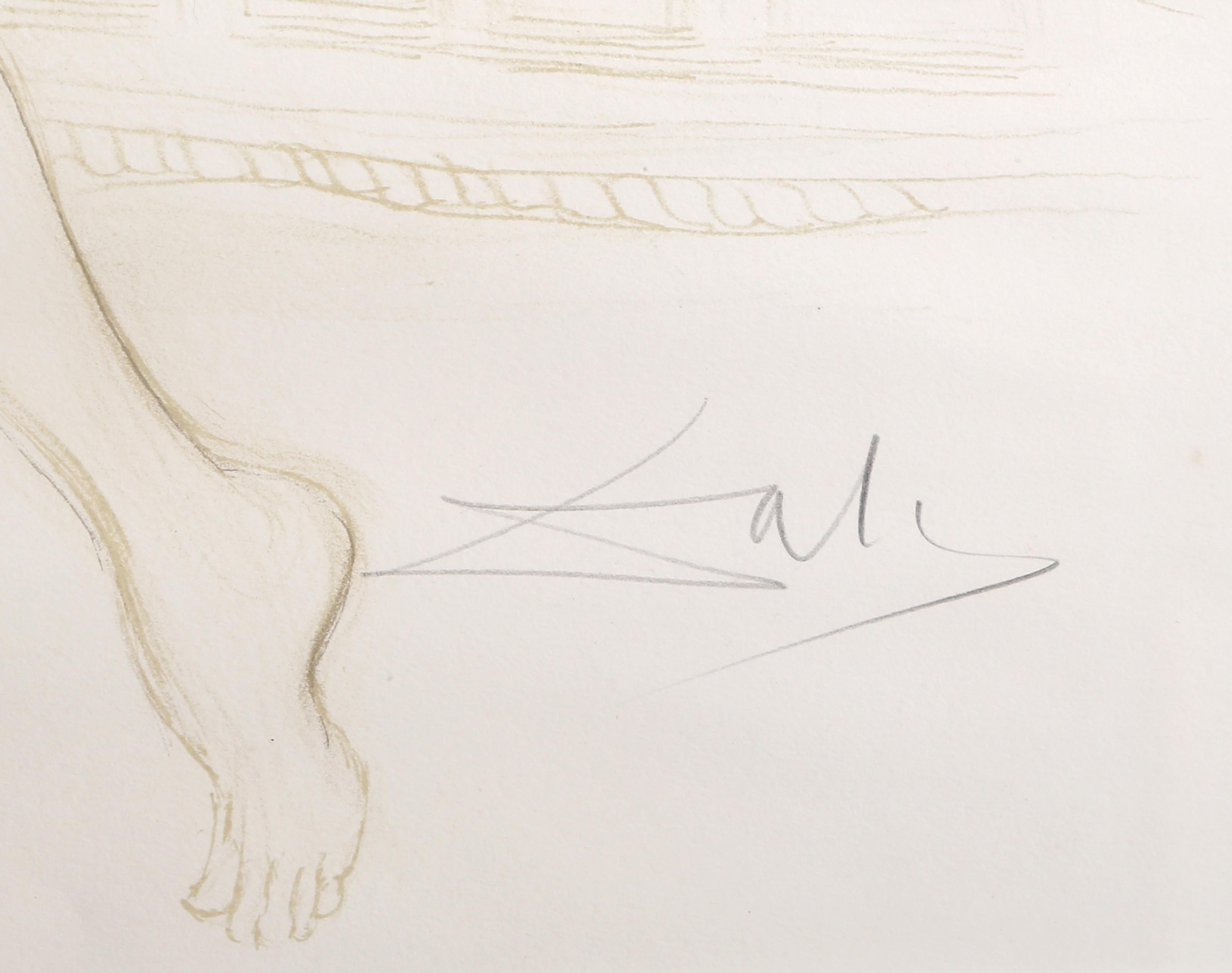 【Quiet Afternoon 】lithograph直筆サインEdition SALVADOR DALI “Knights of the Round Table: James the Lesser