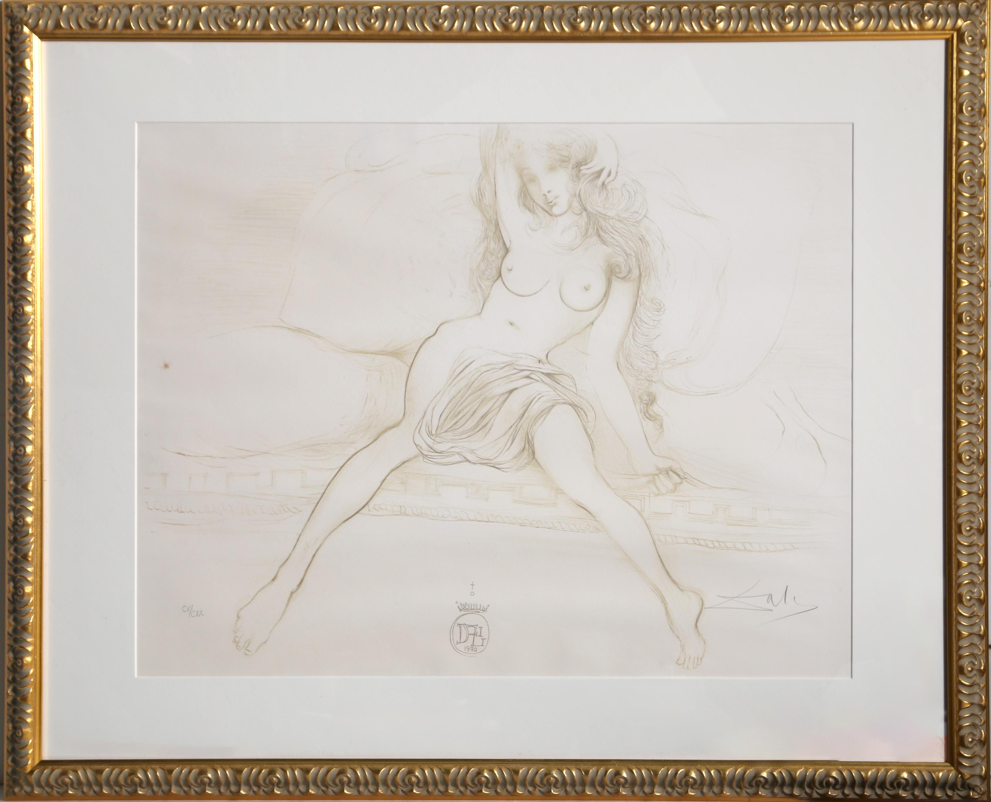 Nu au Sopha, Nude Lithograph Signed and Numbered by Salvador Dali