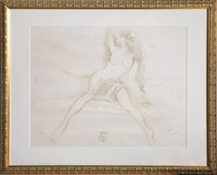 Nu au Sopha, Nude Lithograph Signed and Numbered by Salvador Dali