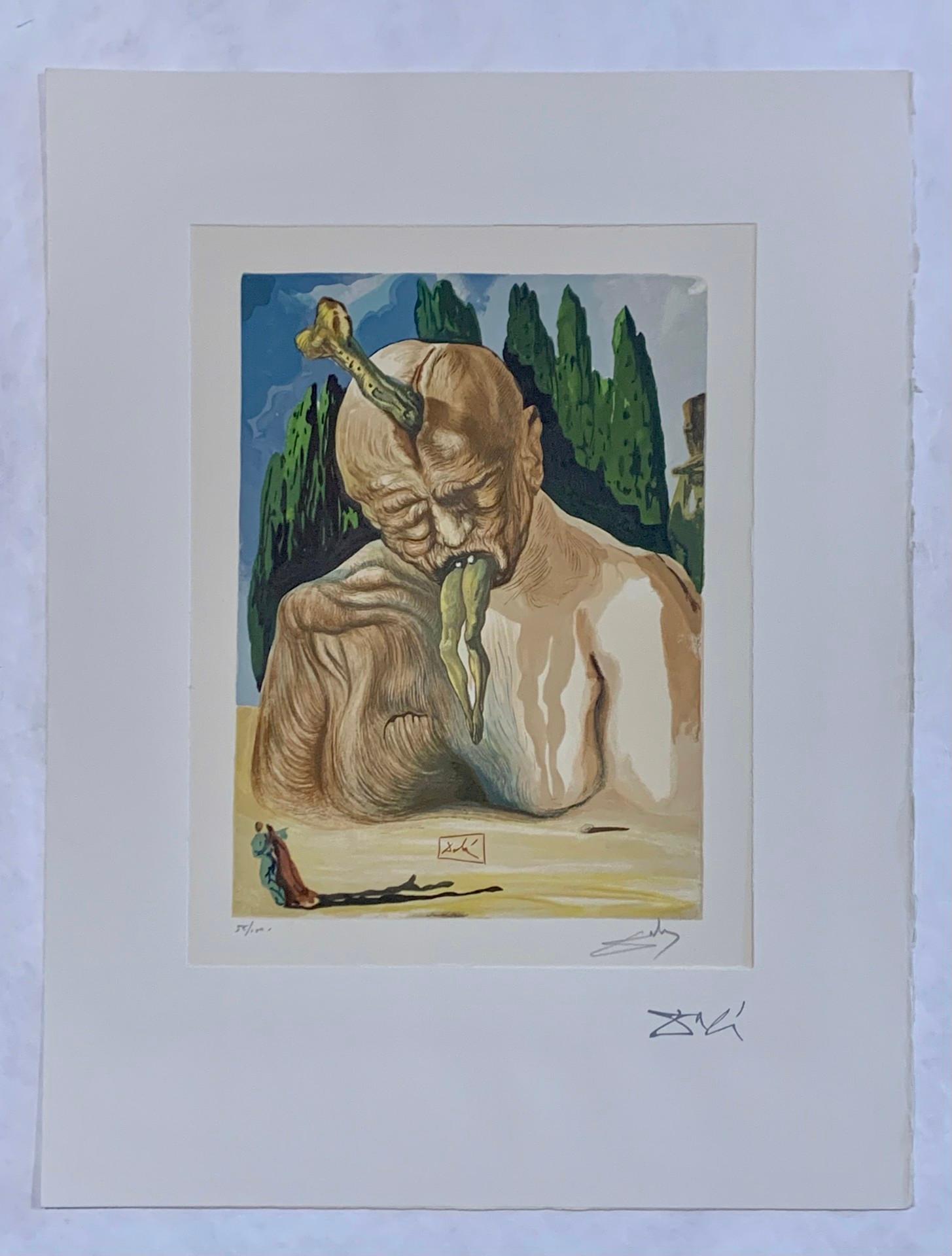 Inferno Canto 27: Der Dämon Logic aus der Divine Comedy (Surrealismus), Print, von Salvador Dalí