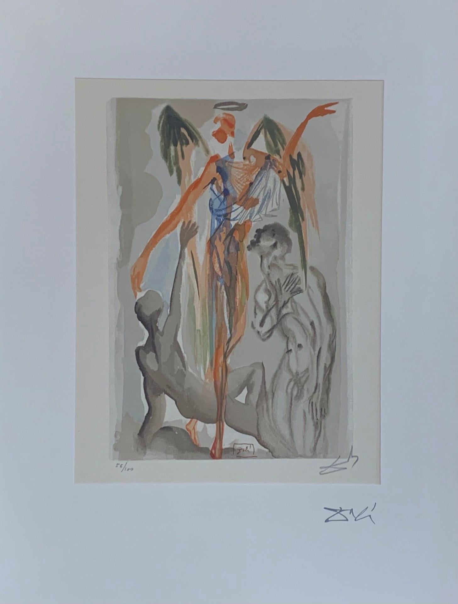 Purgatory Canto 32 : Le paradis terrestre de la Divine Comédie - Surréalisme Print par Salvador Dalí