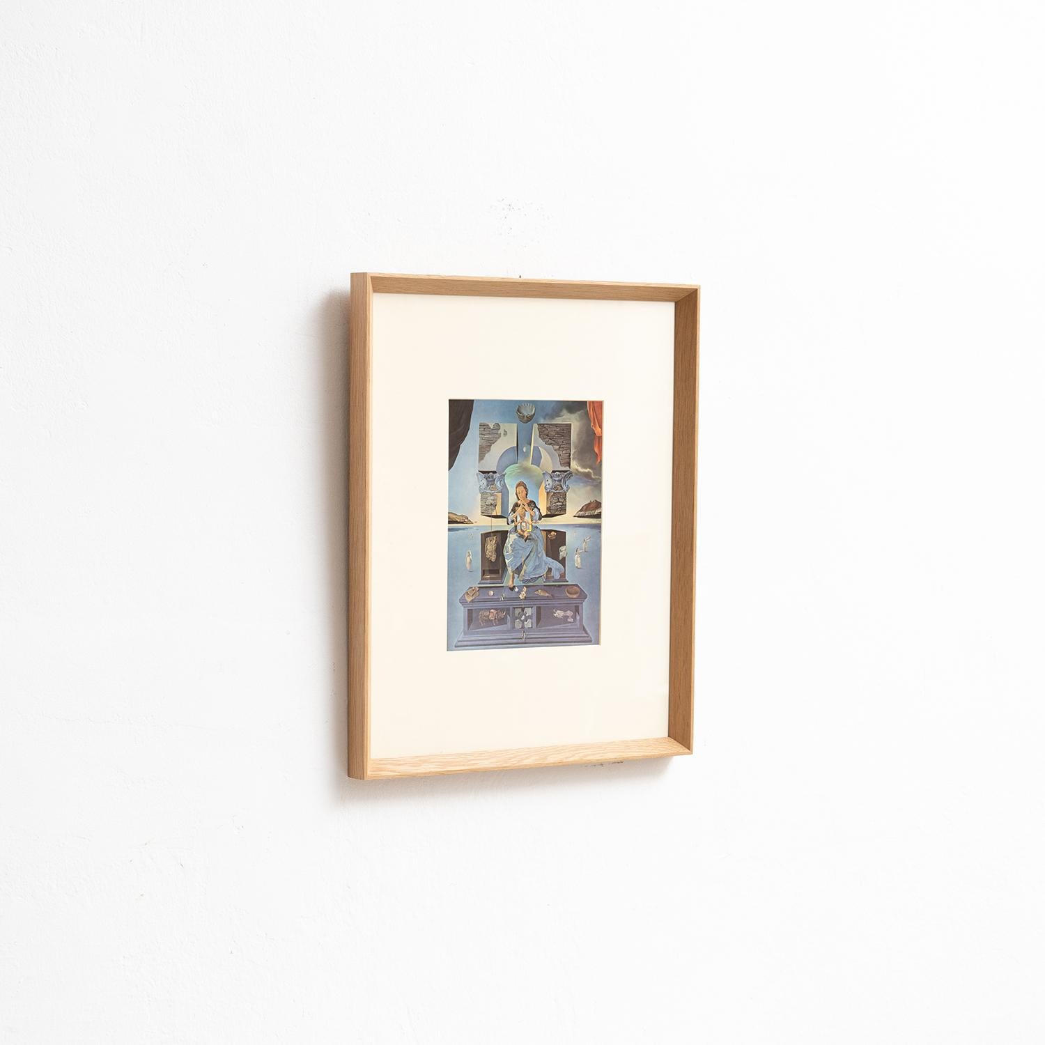Salvador Dalí 1957 Farbklischee-Druck, gerahmt (Moderne der Mitte des Jahrhunderts) im Angebot