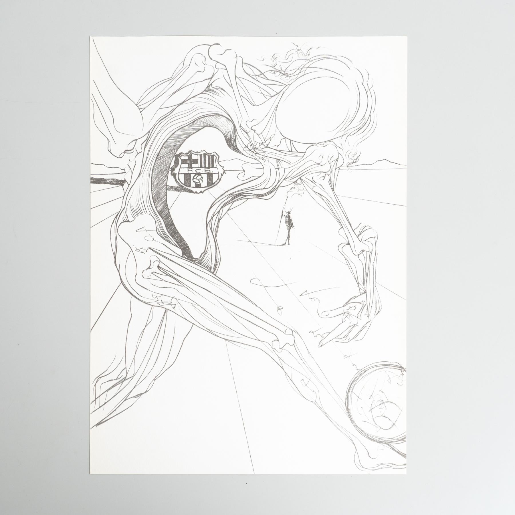 Salvador Dali 75th Aniversary F.C. Barcelona Abstract Lithography on Paper, 2001

Limited edition, numbered in pencil
Printed in Barcelona in 2001 for Fundacion Gala Salvador Dali

In good original condition.

