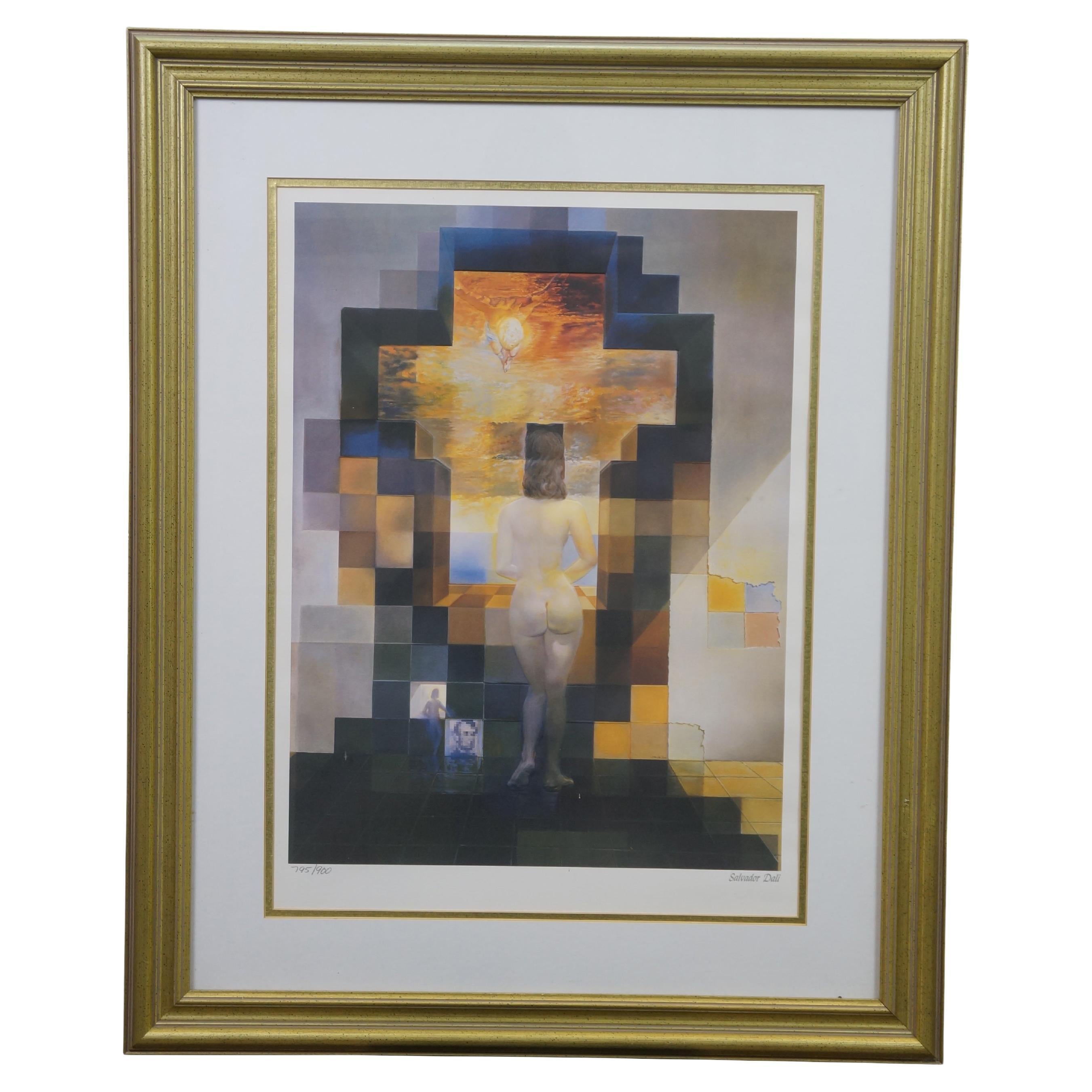 Salvador Dali Abraham Lincoln in Dalivision Optical Illusion Lithograph 32" For Sale