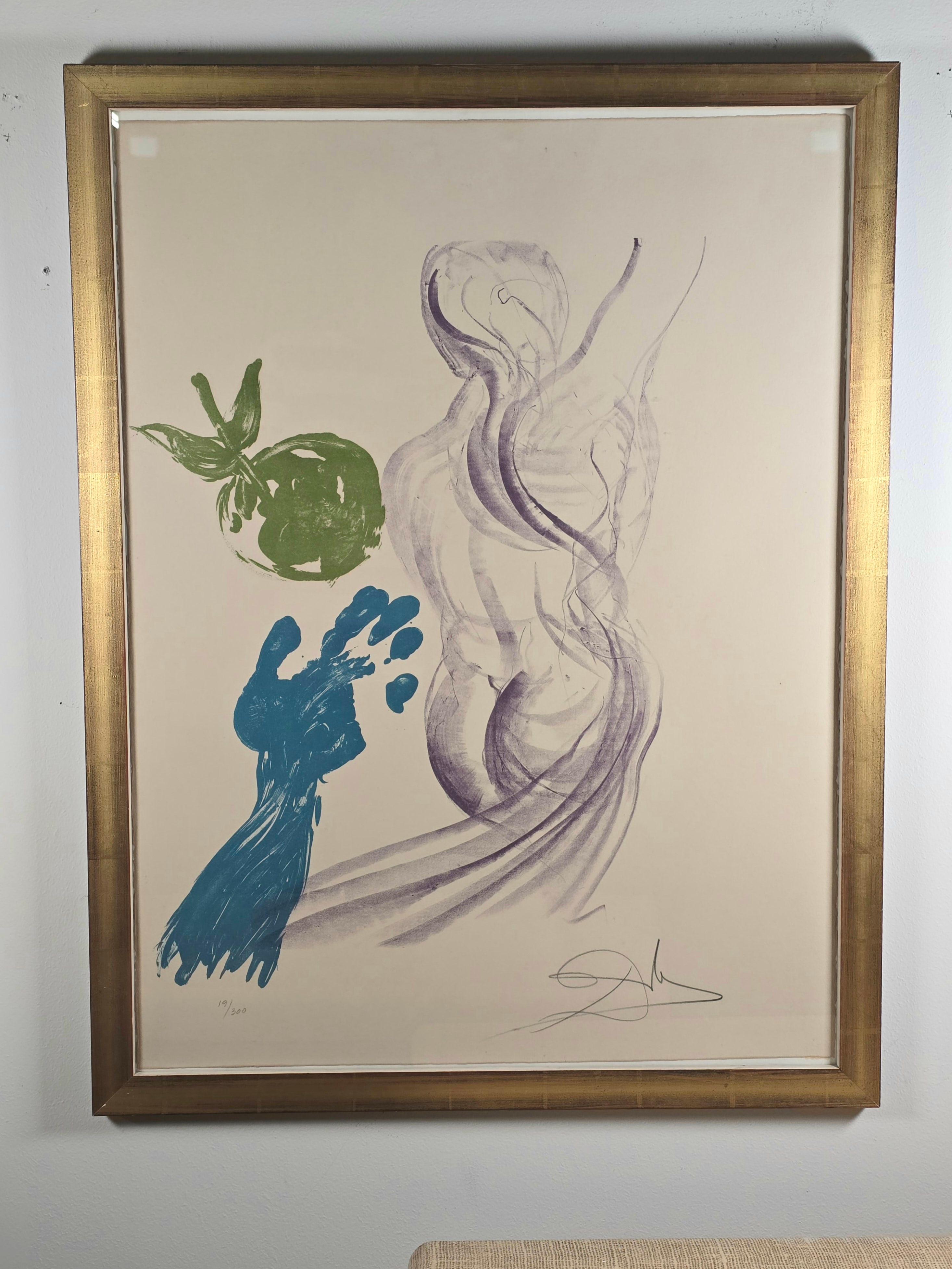 A striking lithograph by Salvador Dalí from The Four Ages of Man suite, titled Adolescencia, signed by the artist and published by Galerie Spectra, Zurich. This limited edition print (#19 of 300) measures 14