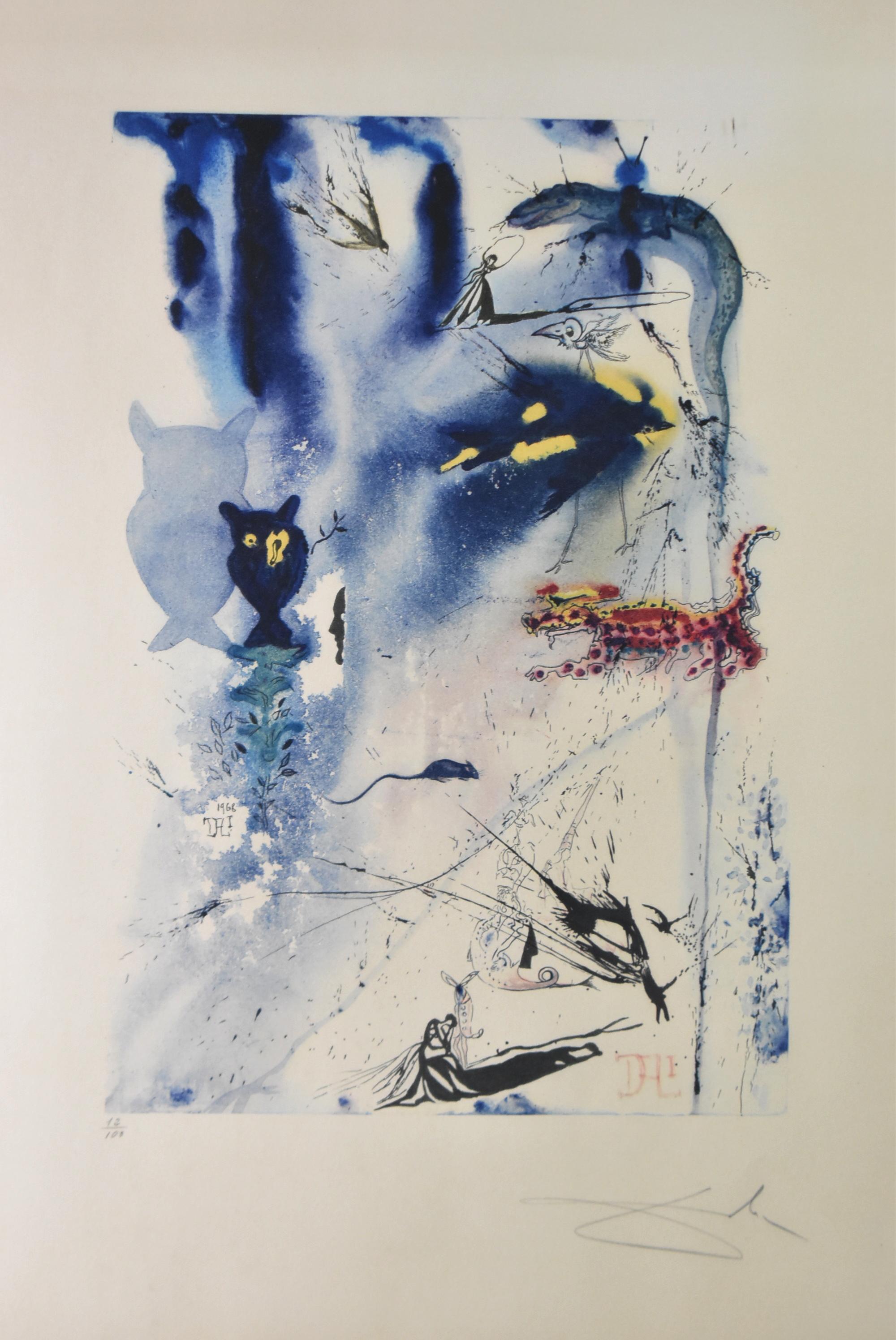 Limited edition lithograph Alice In Wonderland by Salvador Dali 