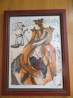 Original Dali  Butterfly Bulfighter Lithograph