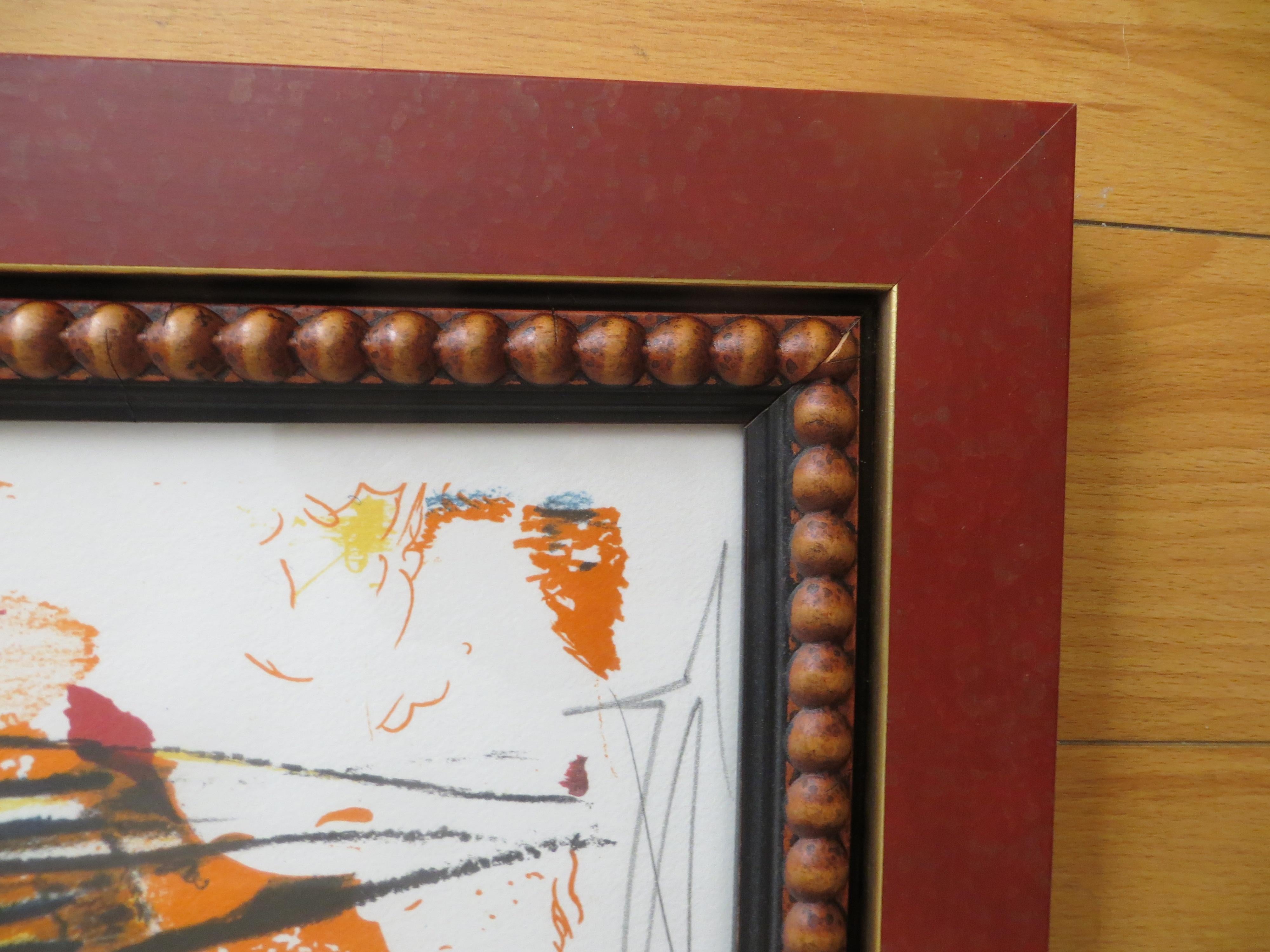 Original Dali  Schmetterling Bulfighter Lithographie im Angebot 1