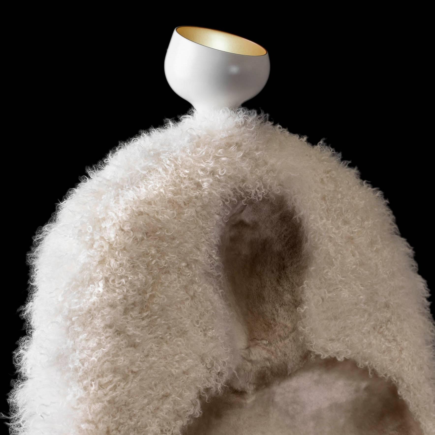 Sheepskin Salvador Dali Armchair Invisible Personage Limited Edition of 20 For Sale