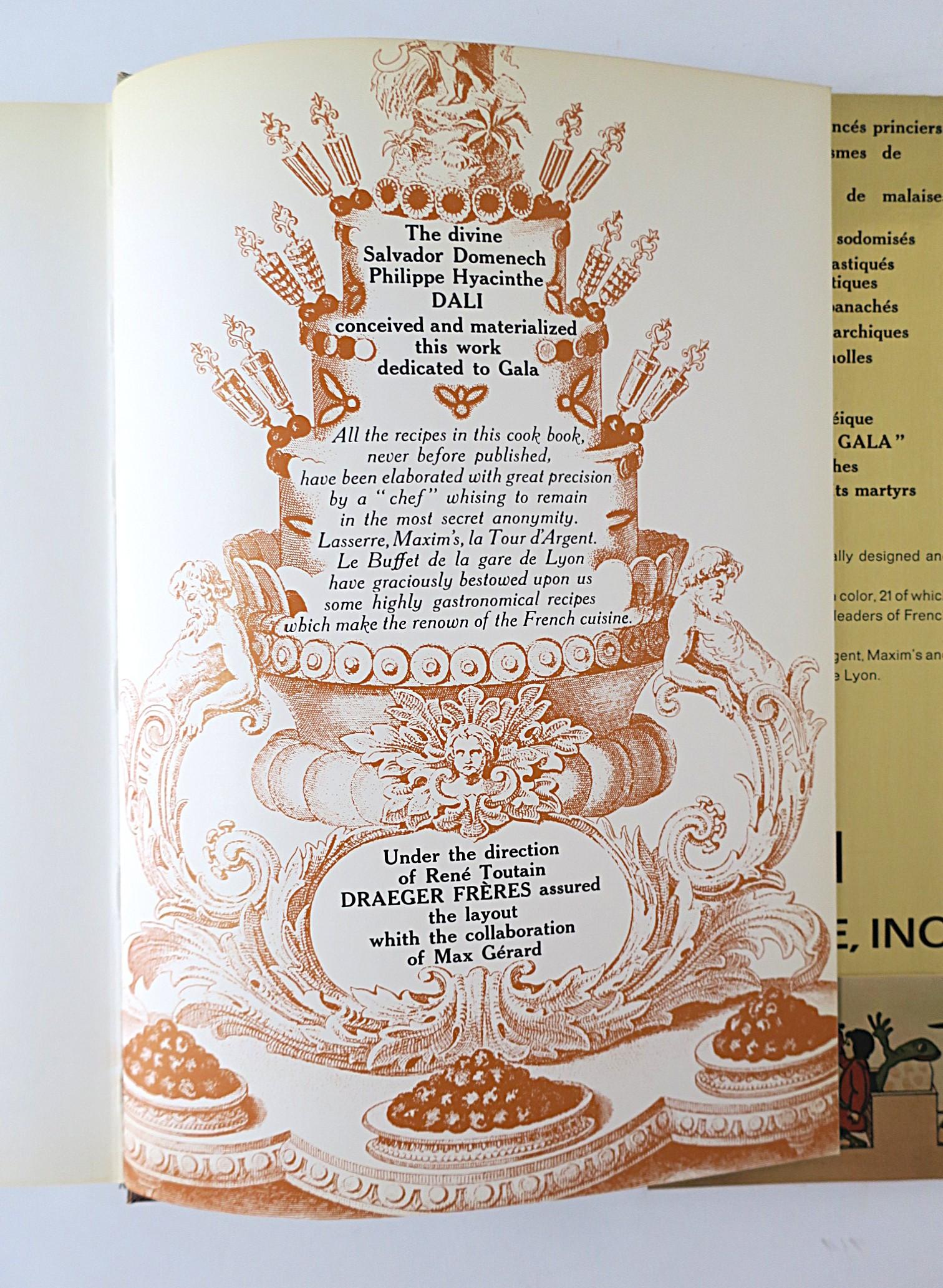 Salvador Dali Art Recipe Book, Les Diners de Gala, 1971 France, First Edition For Sale 10
