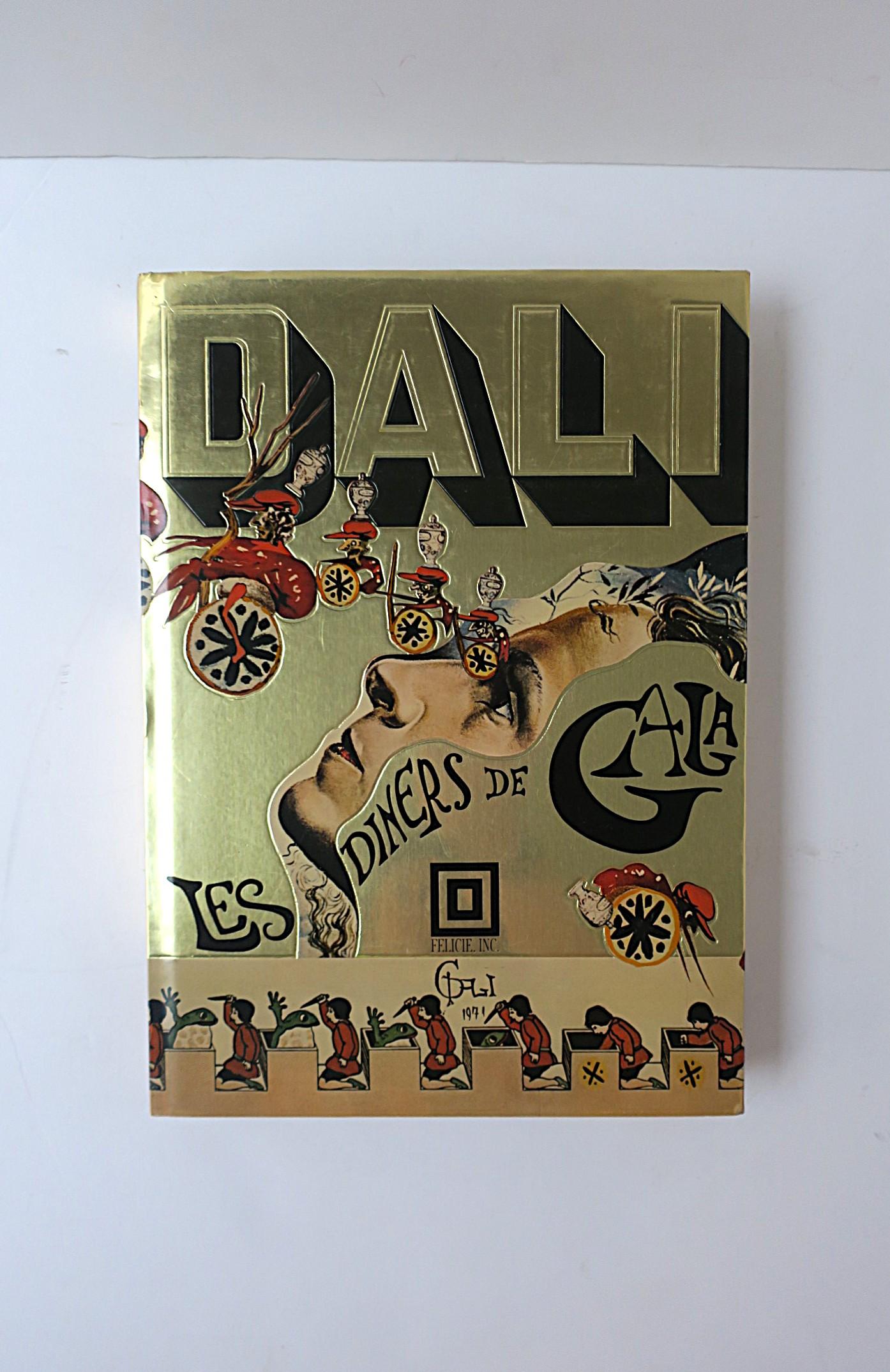 A rare, collectable, first edition, Salvador Dali art and recipe cookbook, 'Les Diners de Gala', 1971, Paris, France. (Copy/text is in English language.) A great piece to add to a collection or to start one.

- Art, color photographs,