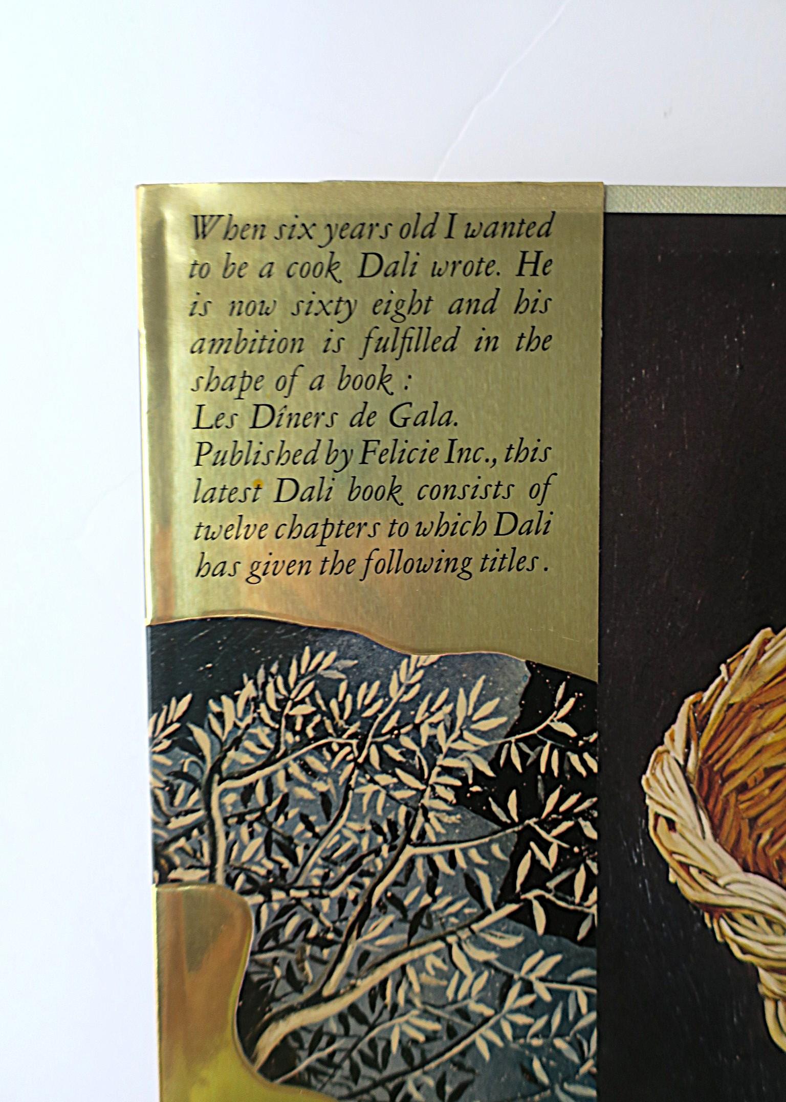 Salvador Dali Art Recipe Book, Les Diners de Gala, 1971 France, First Edition In Good Condition For Sale In New York, NY