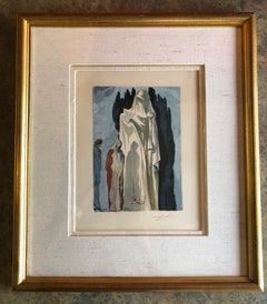 Salvador Dali - Impression d'épreuve sur bois Divine Comédie Inferno #10 "Heretics" de l'artiste