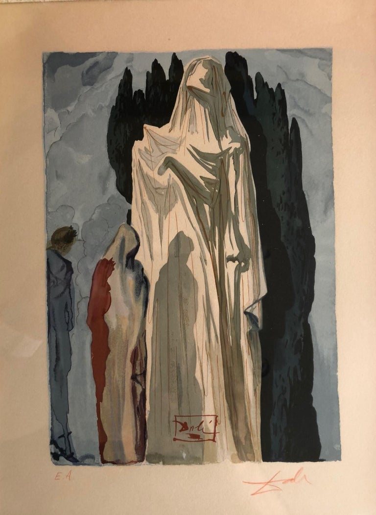 Salvador Dali Artist Proof Woodblock Print Divine Comedy ...