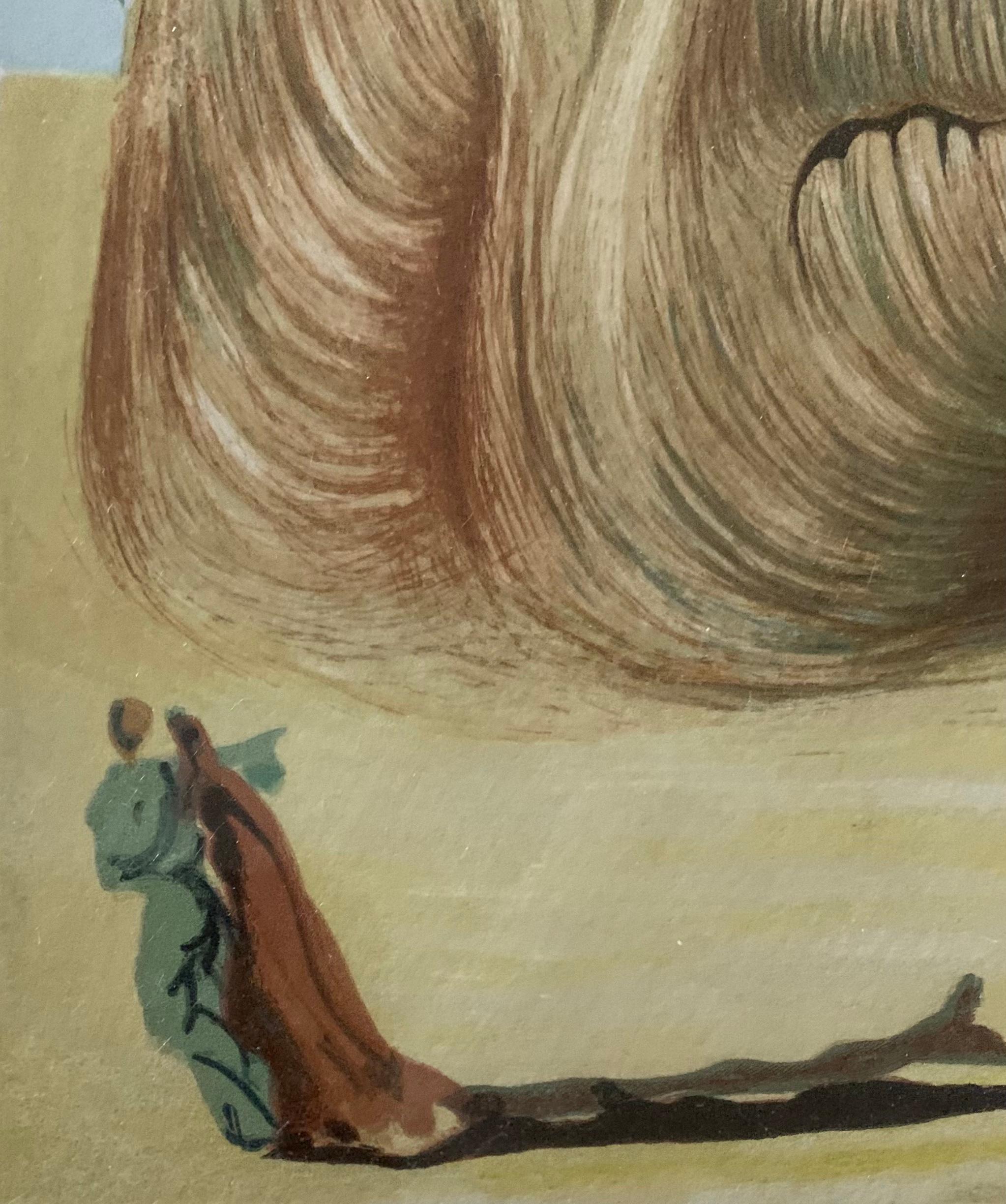 Incisione rd'alises di Salvador Dalì per illustrare la Divina Commedia di Dante. Questa incisione è ispirata al Canto 27 dell'Inferno. Rappresenta il Diavolo Logico. 

Nel 1950 il governo italiano commissionò a Daly l'illustrazione della Divina