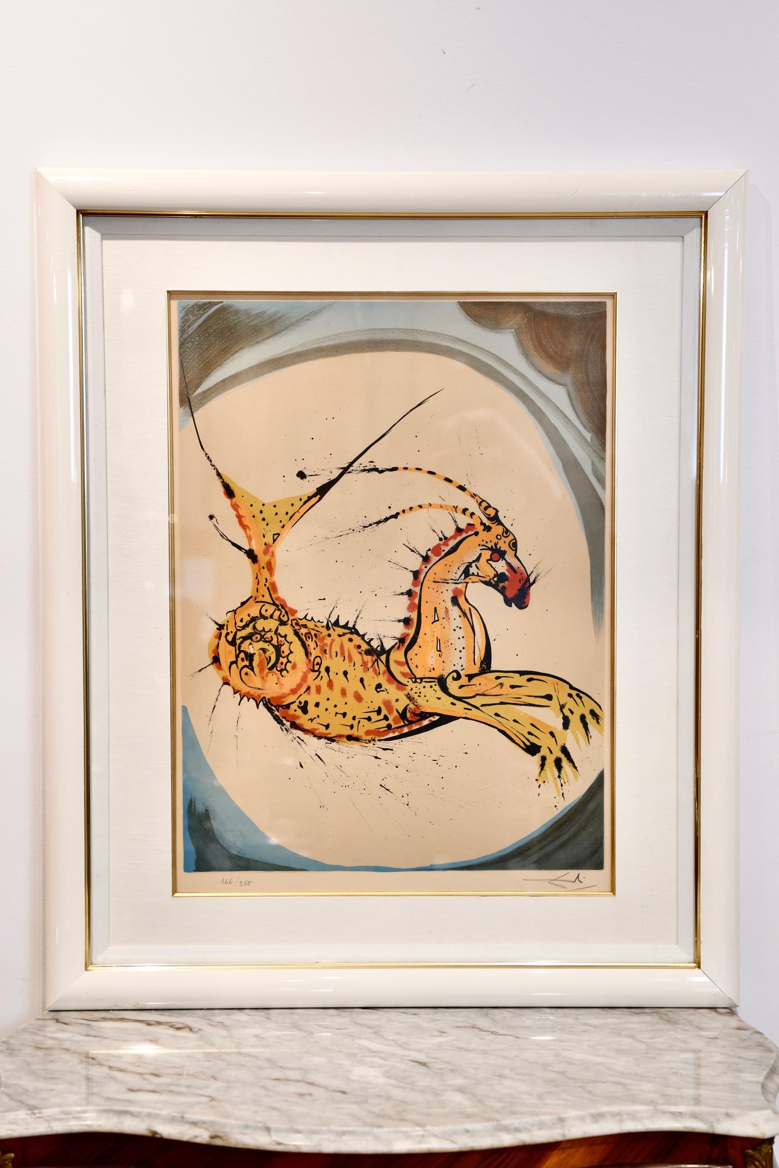 Große Lithographie von Salvador Dali mit dem Titel 