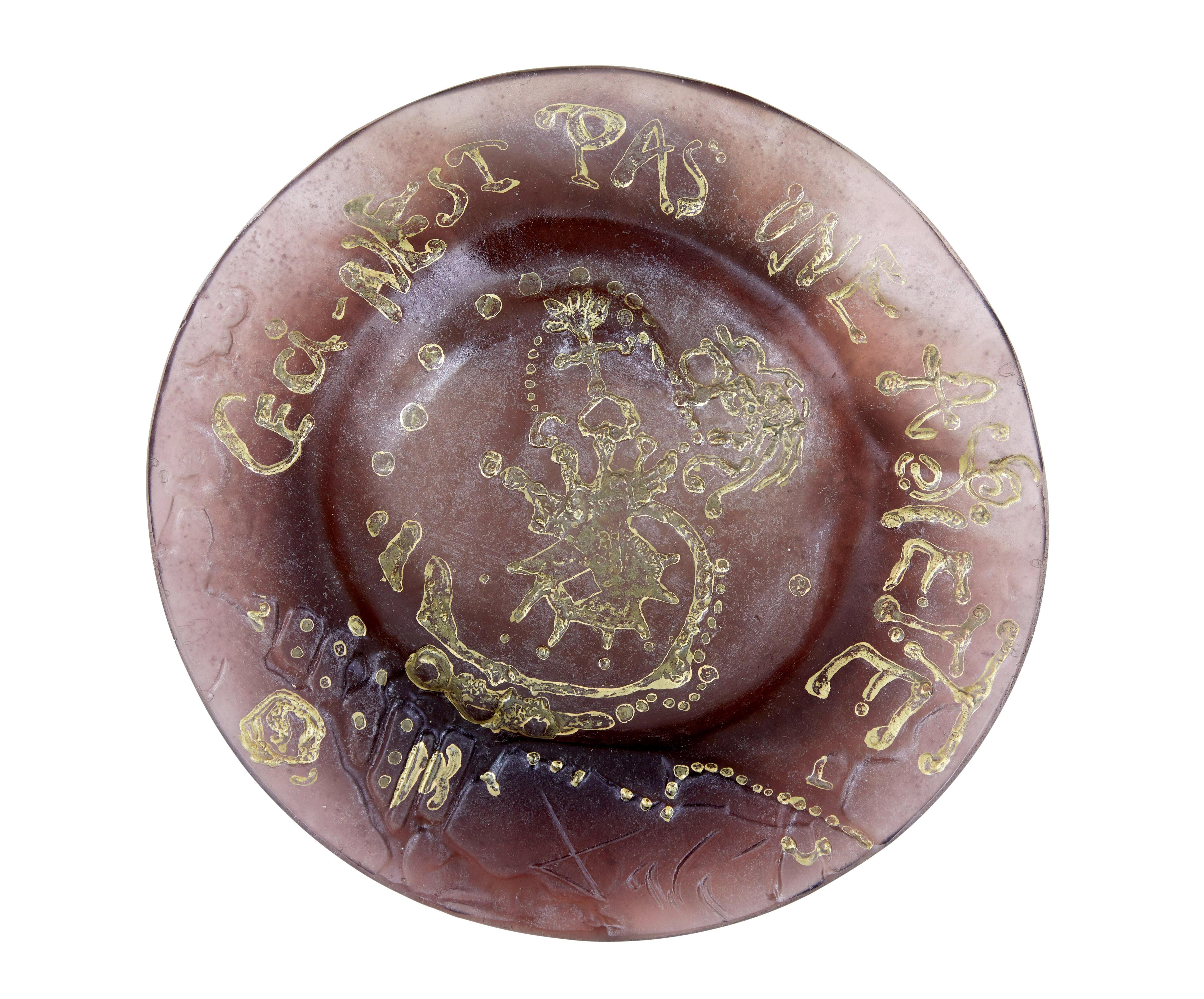Salvador dali ceci n'est pas une assiette art plate Moderno en venta