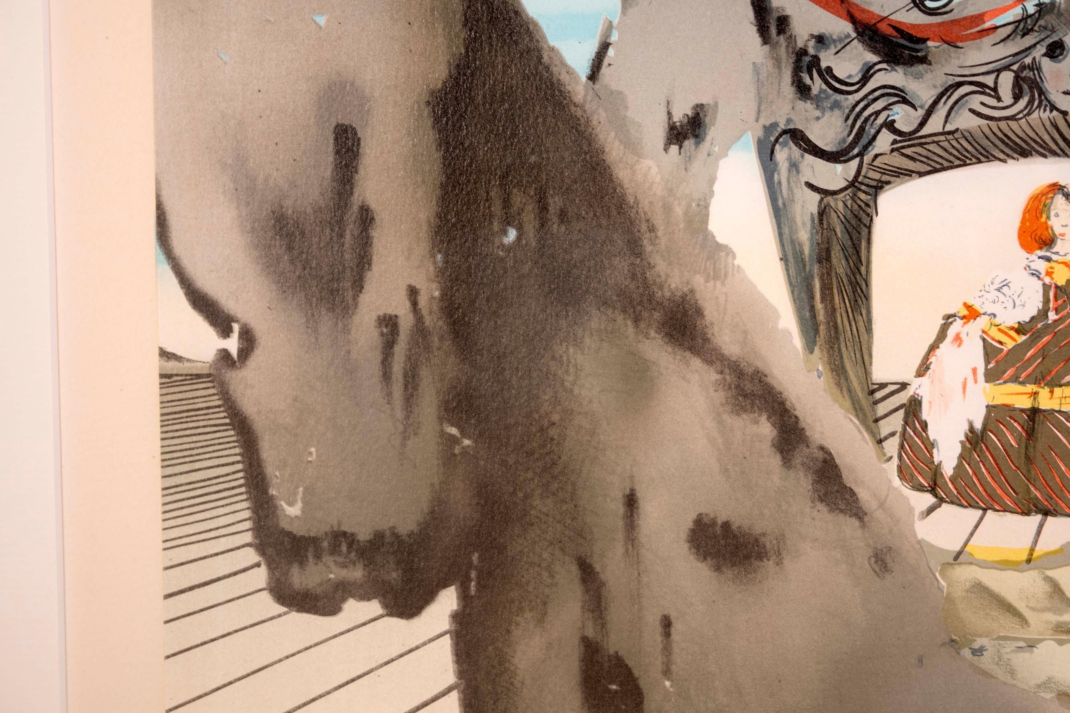 Salvador Dali Chevalier Surrealiste (Hommage an Velazquez) Lithographie auf Papier (Spanisch)