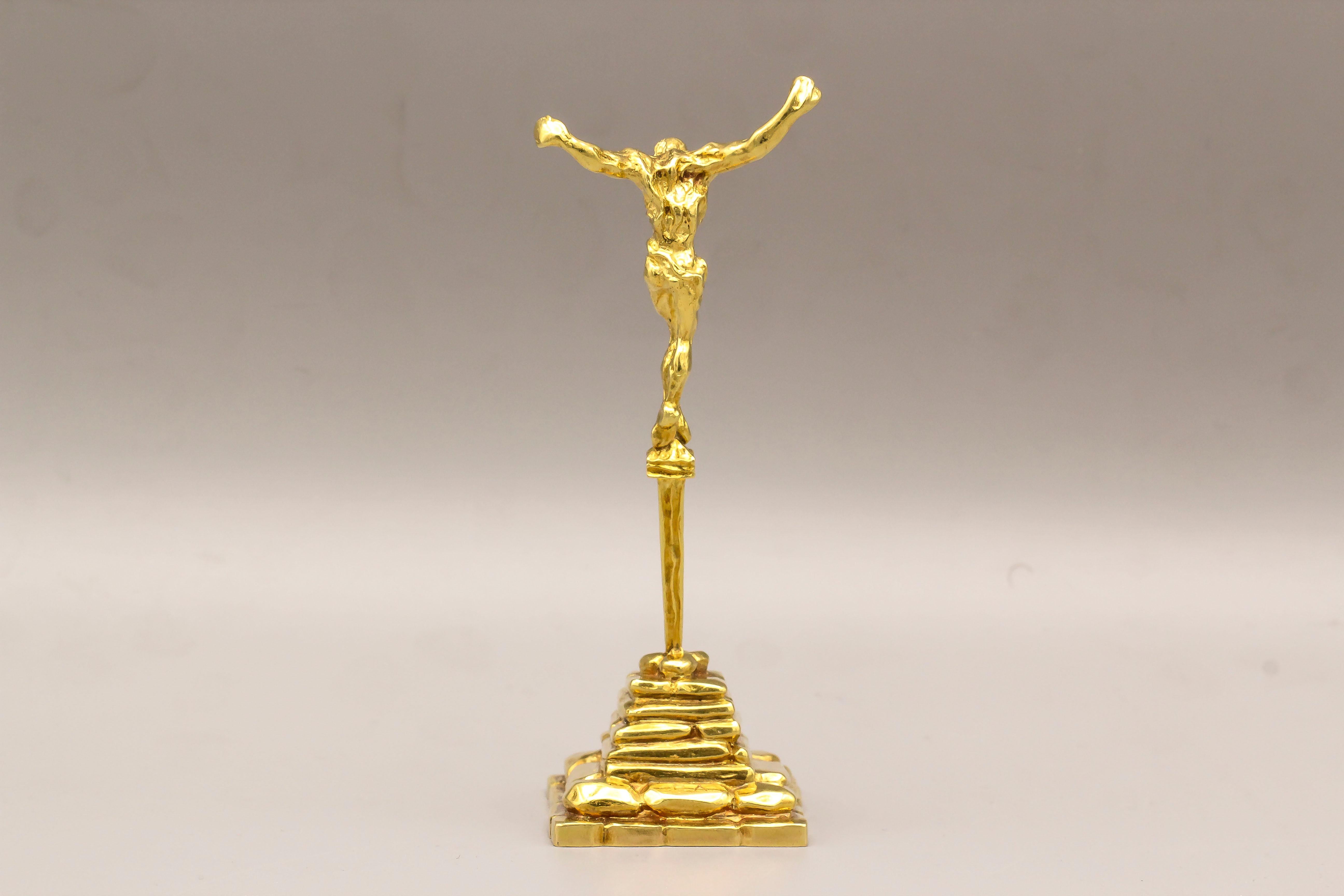 Salvador Dali Christus des Saint John of the Cross 18 Karat Gold Statuette im Zustand „Gut“ im Angebot in New York, NY