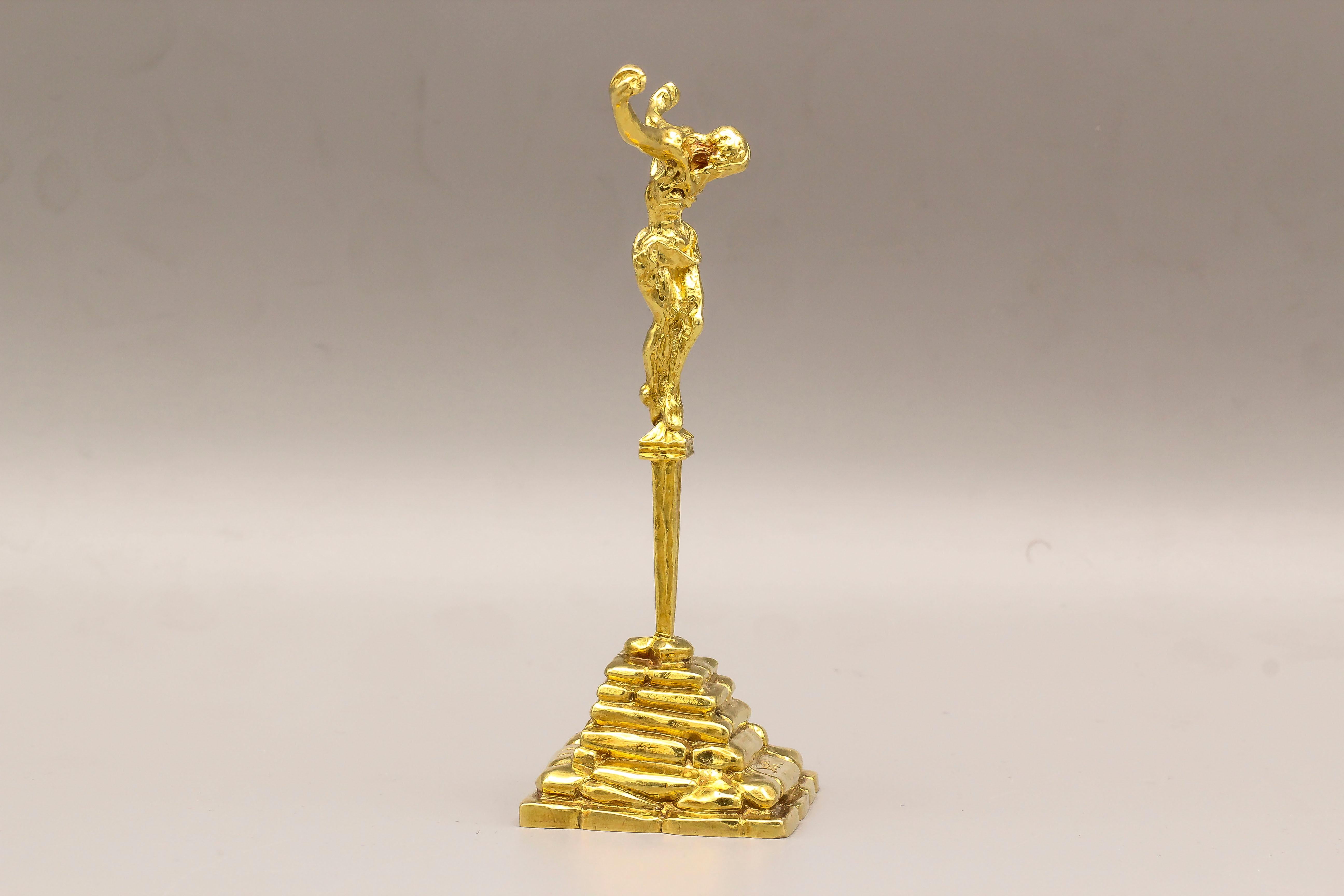 Salvador Dali Christus des Saint John of the Cross 18 Karat Gold Statuette für Damen oder Herren im Angebot