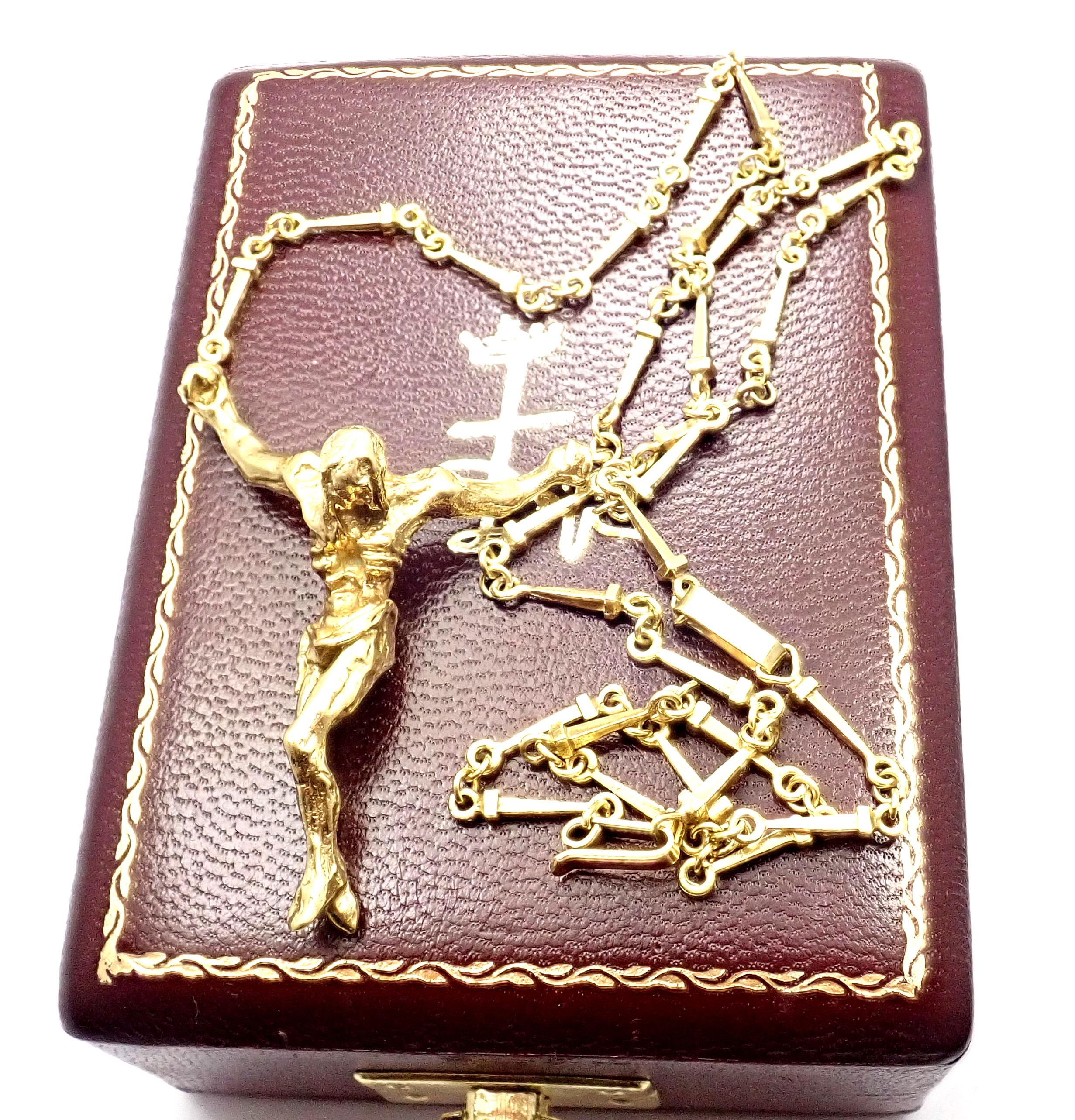 Salvador Dali Christ Saint John on The Cross Yellow Gold Bracelet Necklace 1