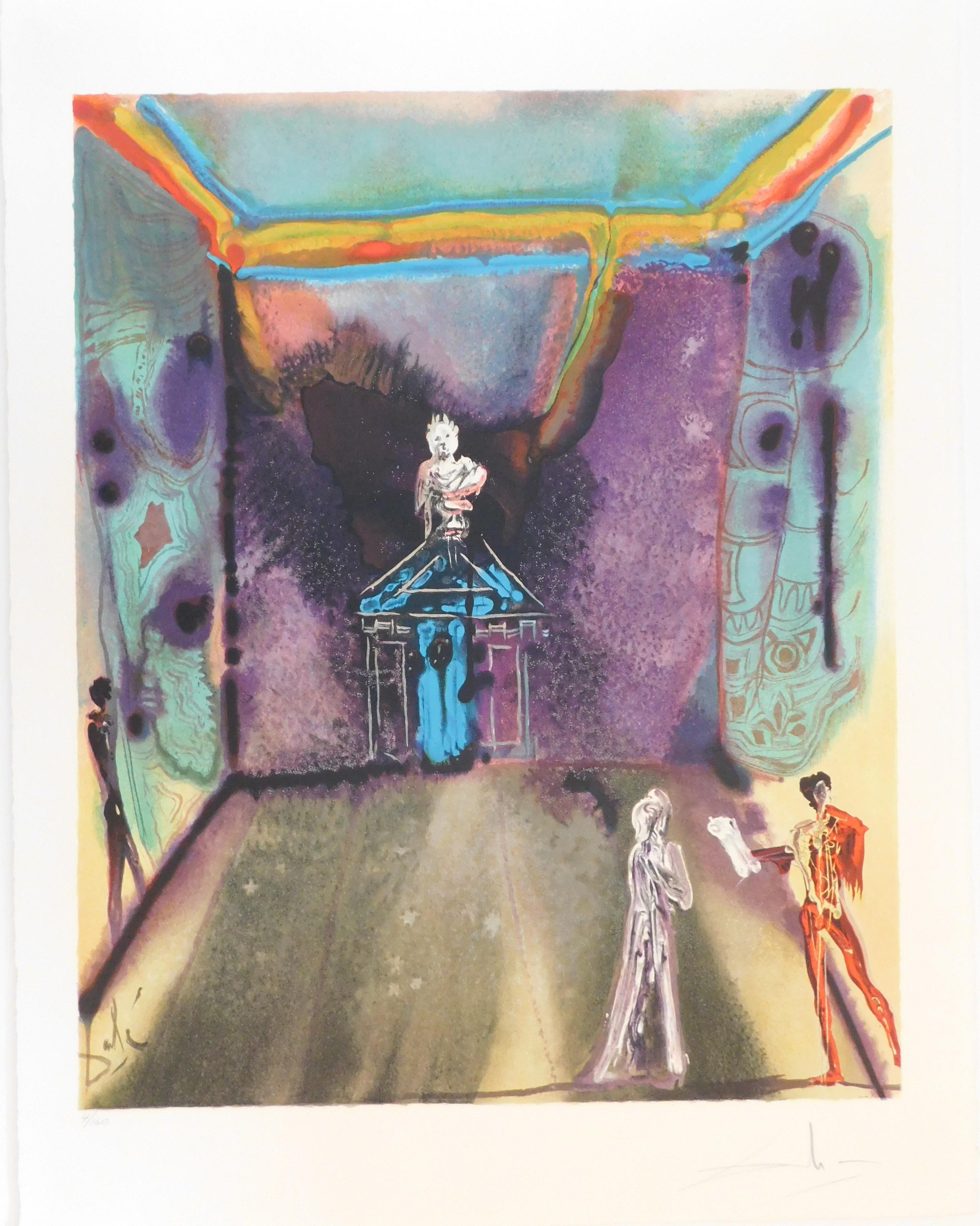 This is an original color lithograph by Salvador Dali created in 1969 and titled 