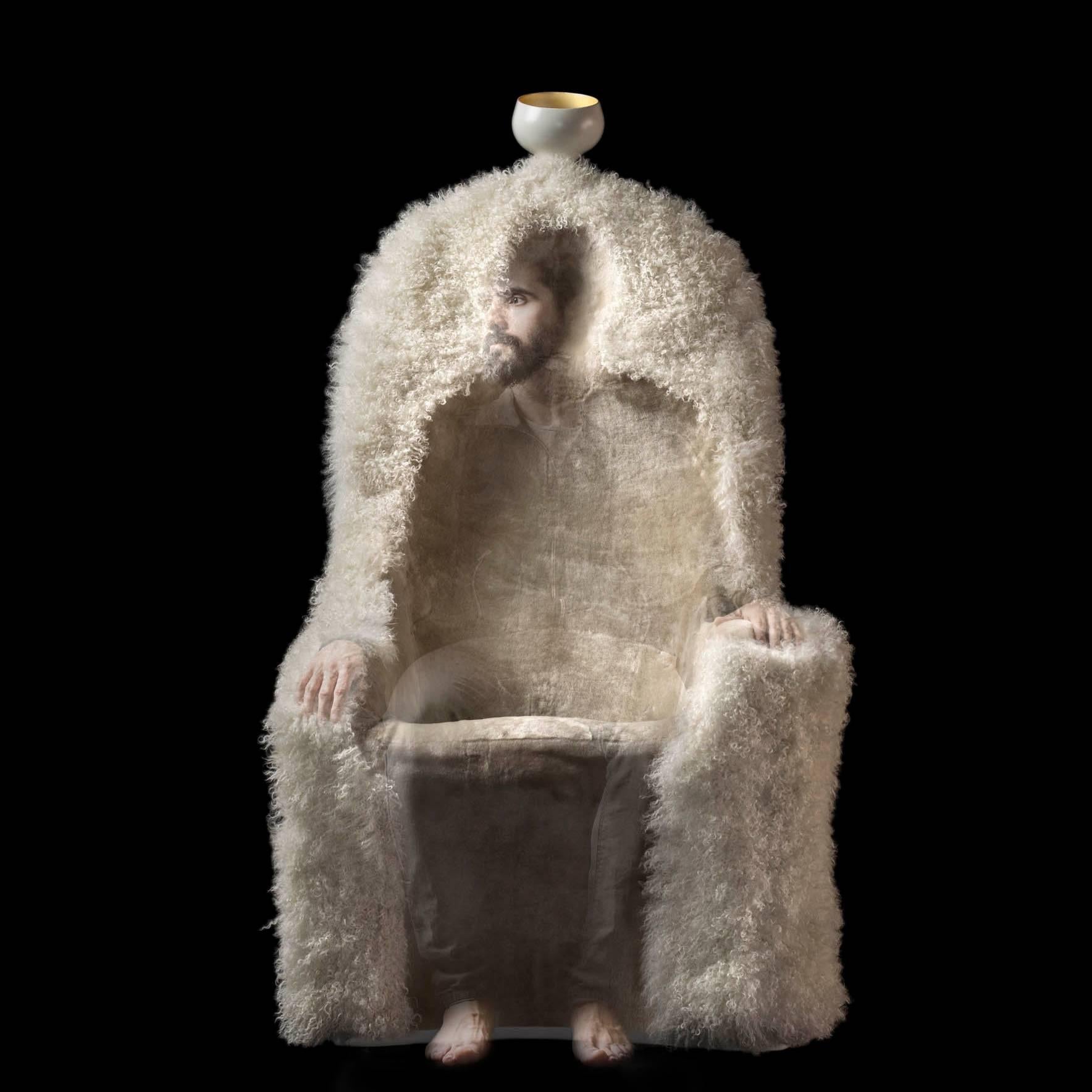 Sheepskin Salvador Dali, Contemporary, Limited Edition ‘Invisible Personage’ Armchair For Sale