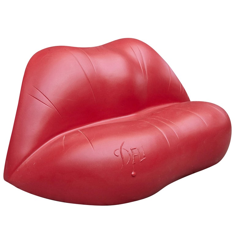 Salvador Dali, Contemporary, Red Dali Lips Sofa For Sale at 1stDibs