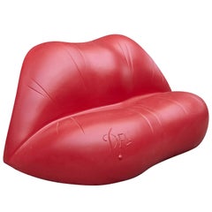 Salvador Dali:: Zeitgenössisch:: Rote Dali-Lippen Sofa