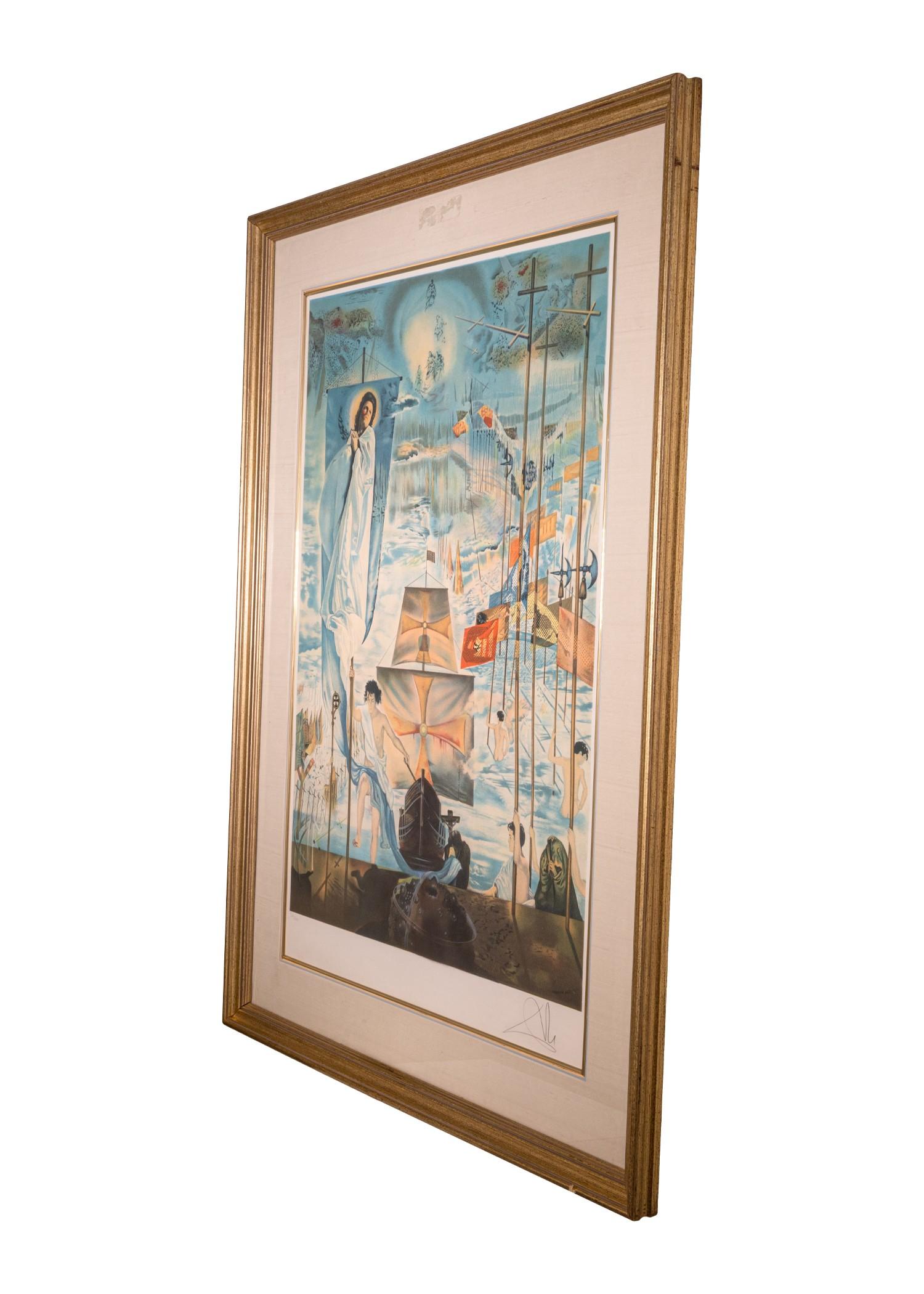 Salvador Dalí Descubrimiento de América Cristóbal Colón Firmado Surrealismo Moderno 5